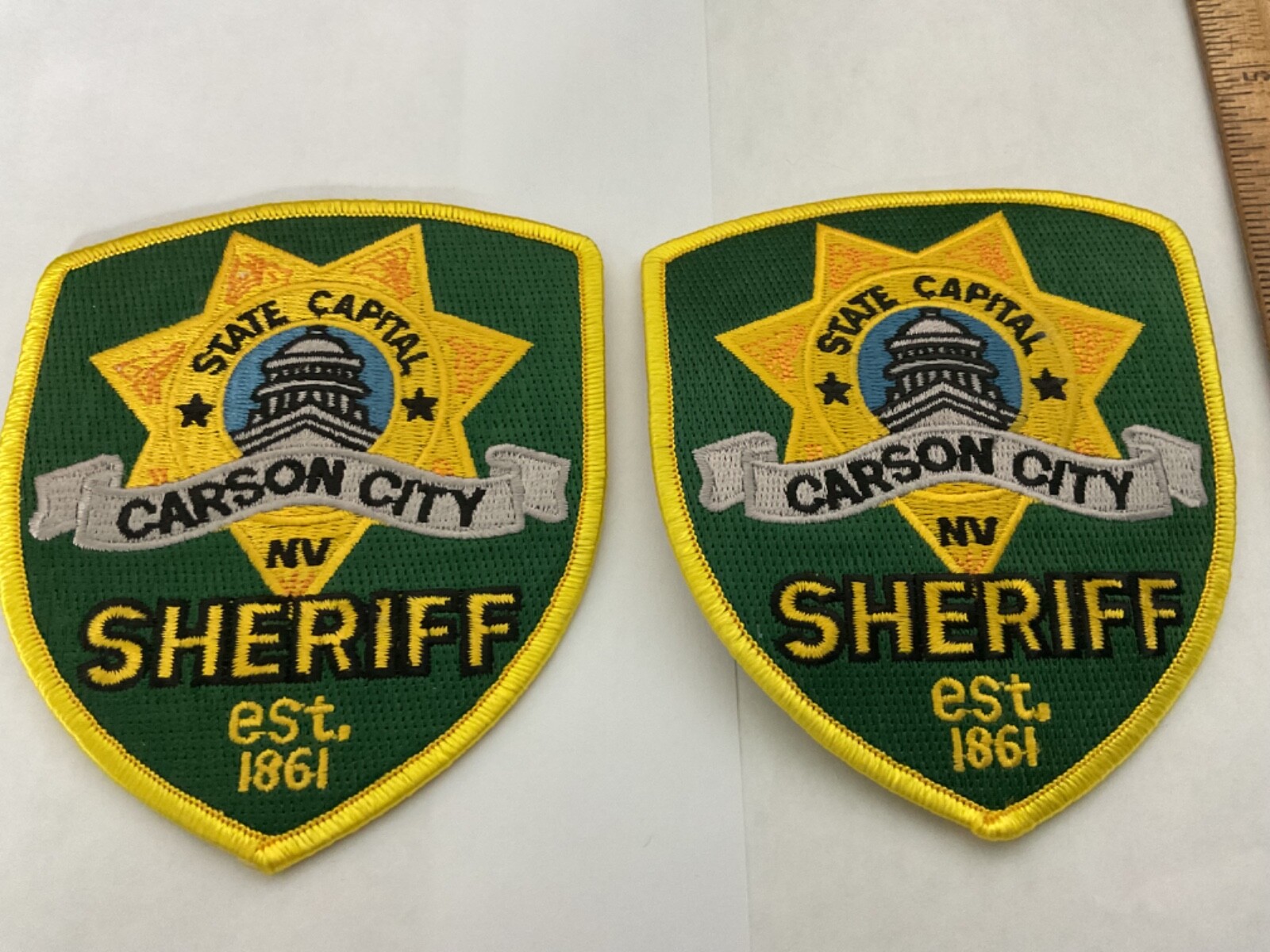 Carson City Sheriff State Capital collectable patch set full size new