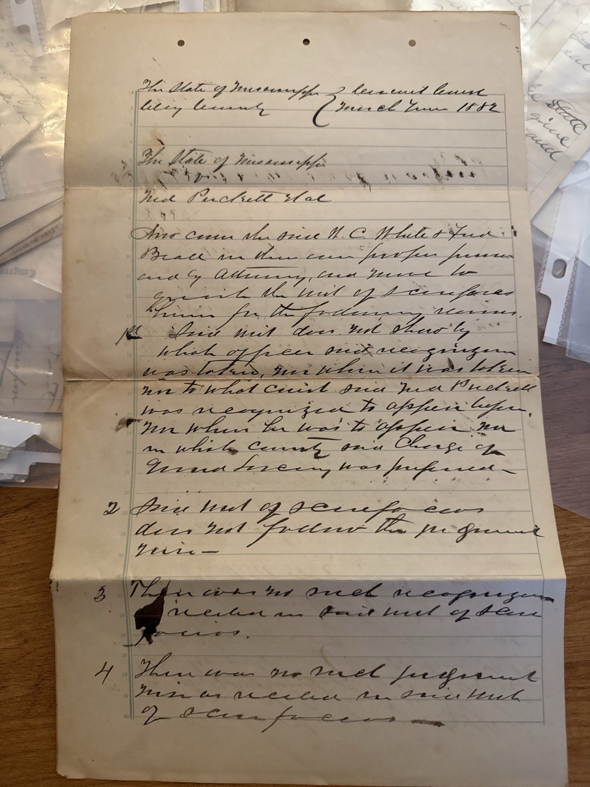 🔥 1882 Mississippi Grand Larceny Appeal – Criminal Court Filing, Deep South