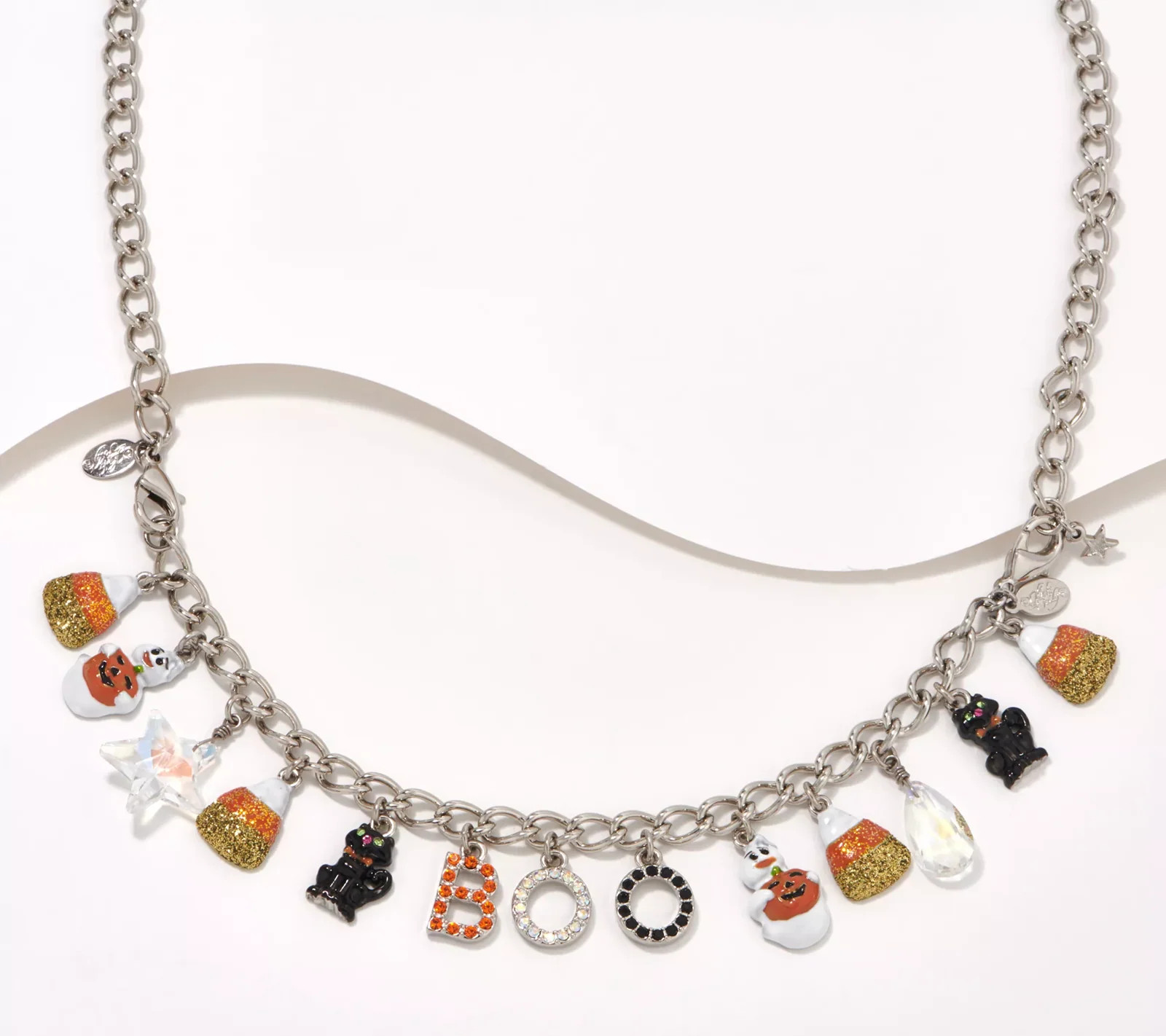 Kirks Folly Boo Charm Bracelet with Necklace Converter Kirks Folly Boo Charm Bracelet with Necklace Converter