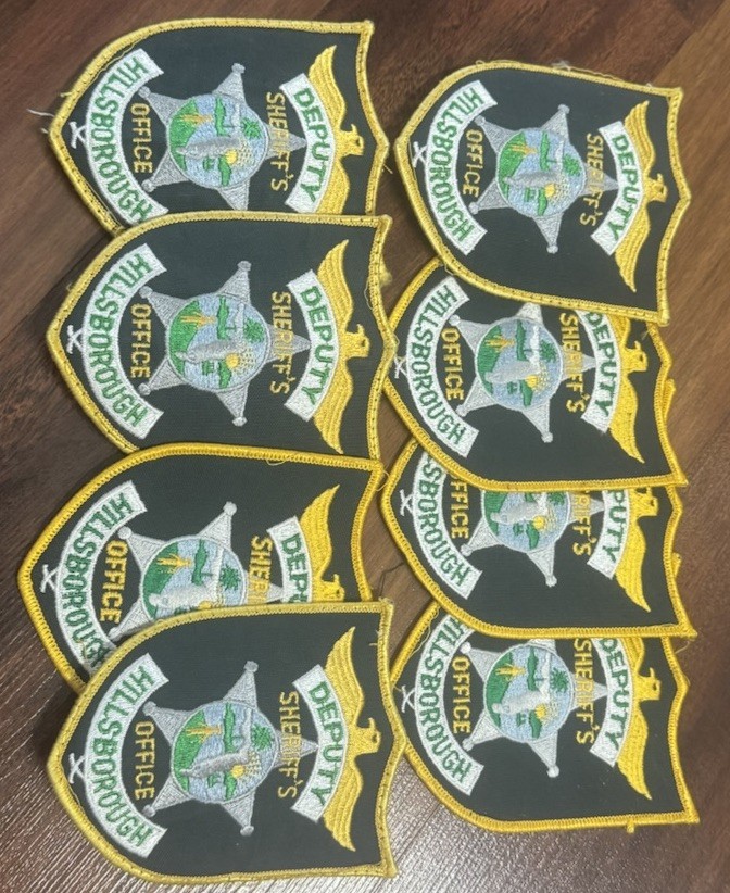 8 Vintage Hillsborough County Florida Sheriff Dept Deputy Office Patch Lot