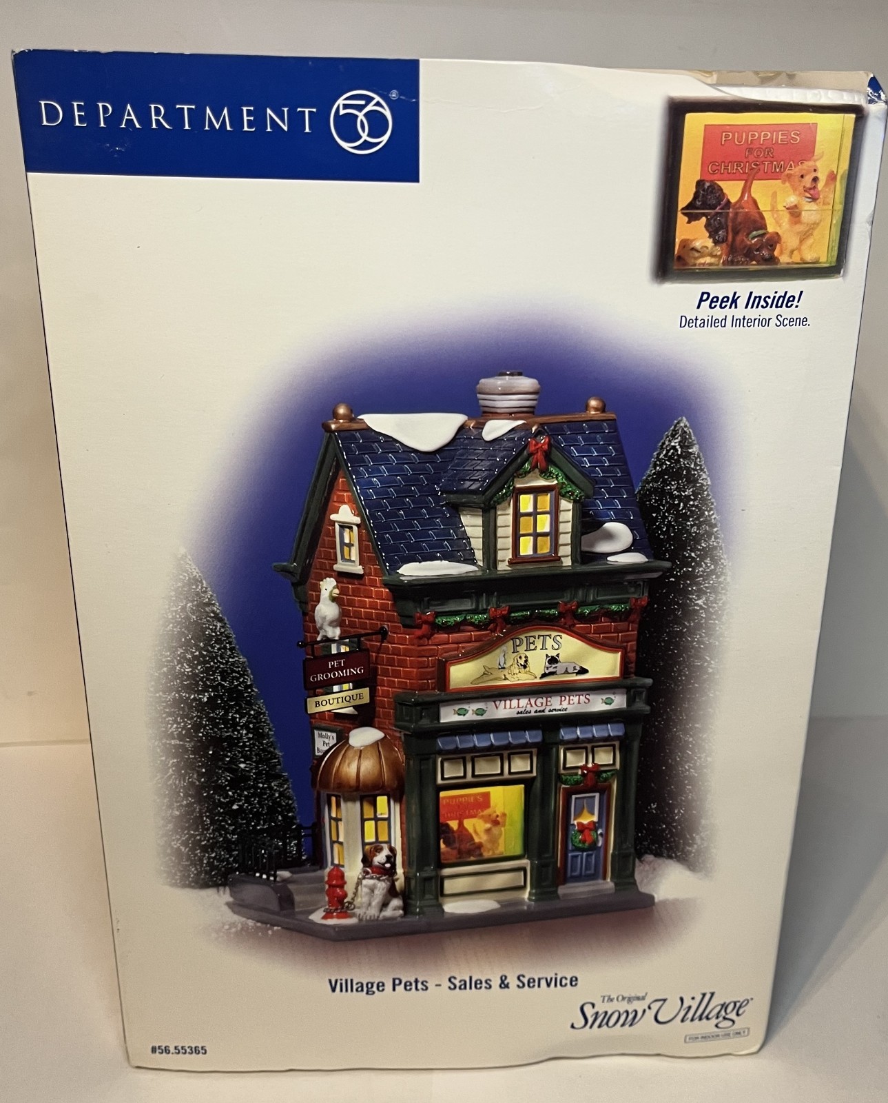 DEPARTMENT 56 CHRISTMAS SNOW VILLAGE PETS SALES & SERVICE #55365 2004 IN BOX DEPARTMENT 56 CHRISTMAS SNOW VILLAGE PETS SALES & SERVICE #55365 2004 IN BOX