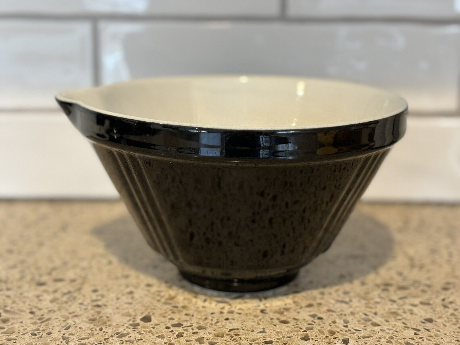 1936 Westinghouse Ceramic Black & White Batter Bowl