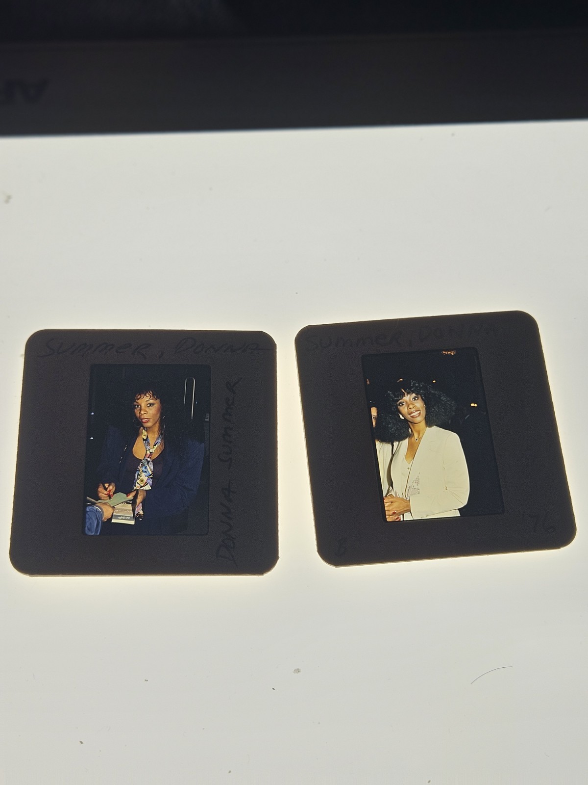 DONNA SUMMER SINGER 2 PHOTO 35MM FILM SLIDES DONNA SUMMER SINGER 2 PHOTO 35MM FILM SLIDES