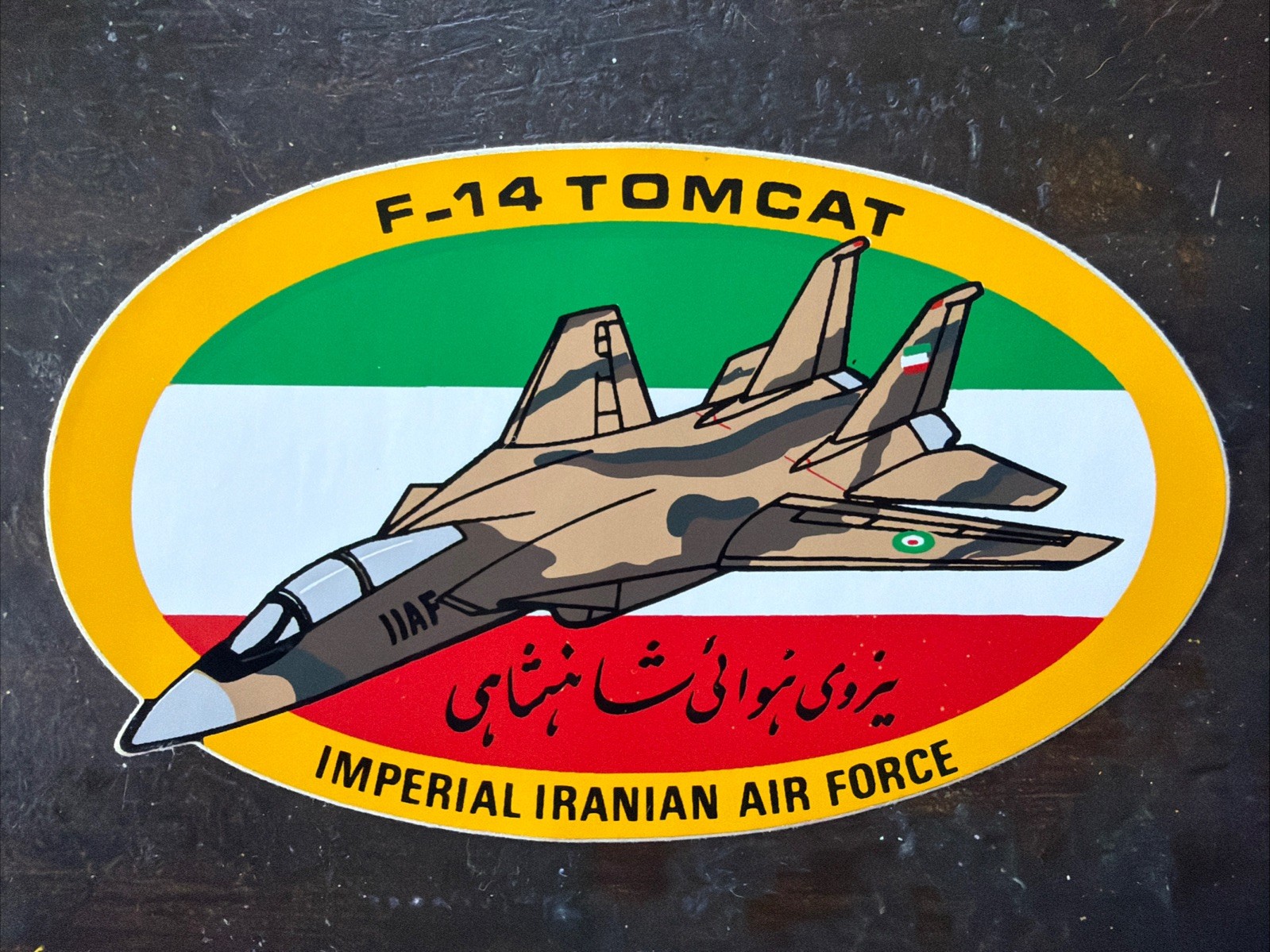 Vintage Imperial Iranian Air Force F-14 Tomcat Decal 5” IIAF Grumman