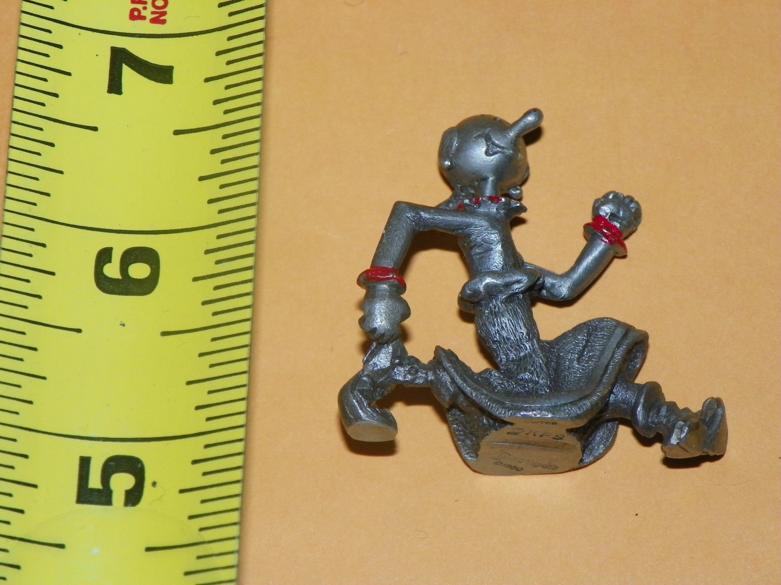 1980 KFS Spoontiques Pewter POPEYE\'S OLIVE OYL Miniature Figure, Vintage A-15