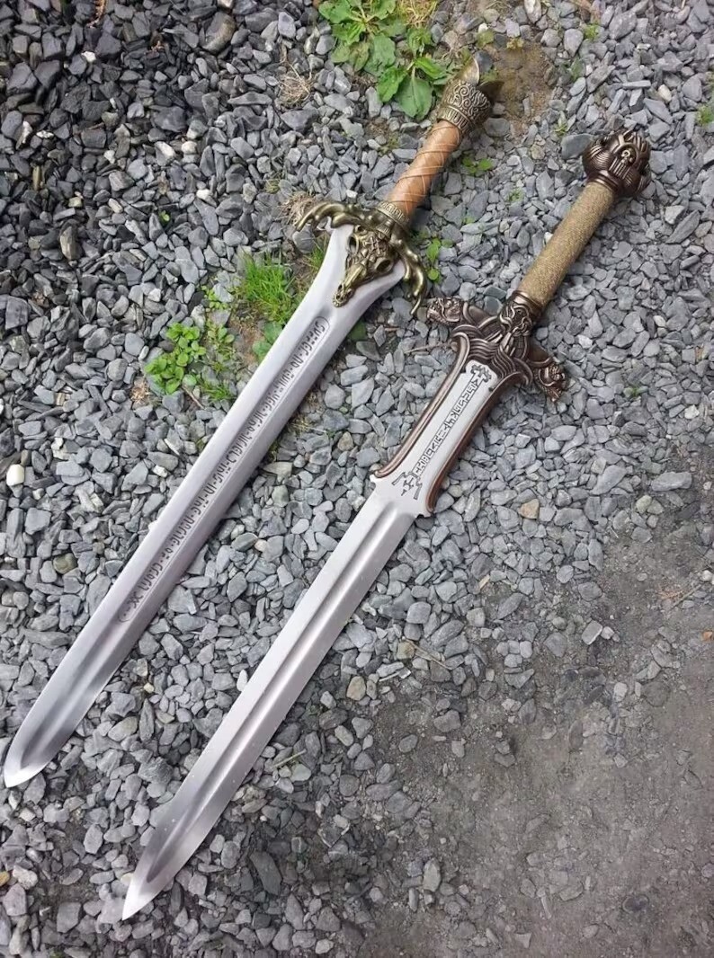 Handmade Conan Destroyer Father's , Conan The Barbarian Replica Pair Swords Gift