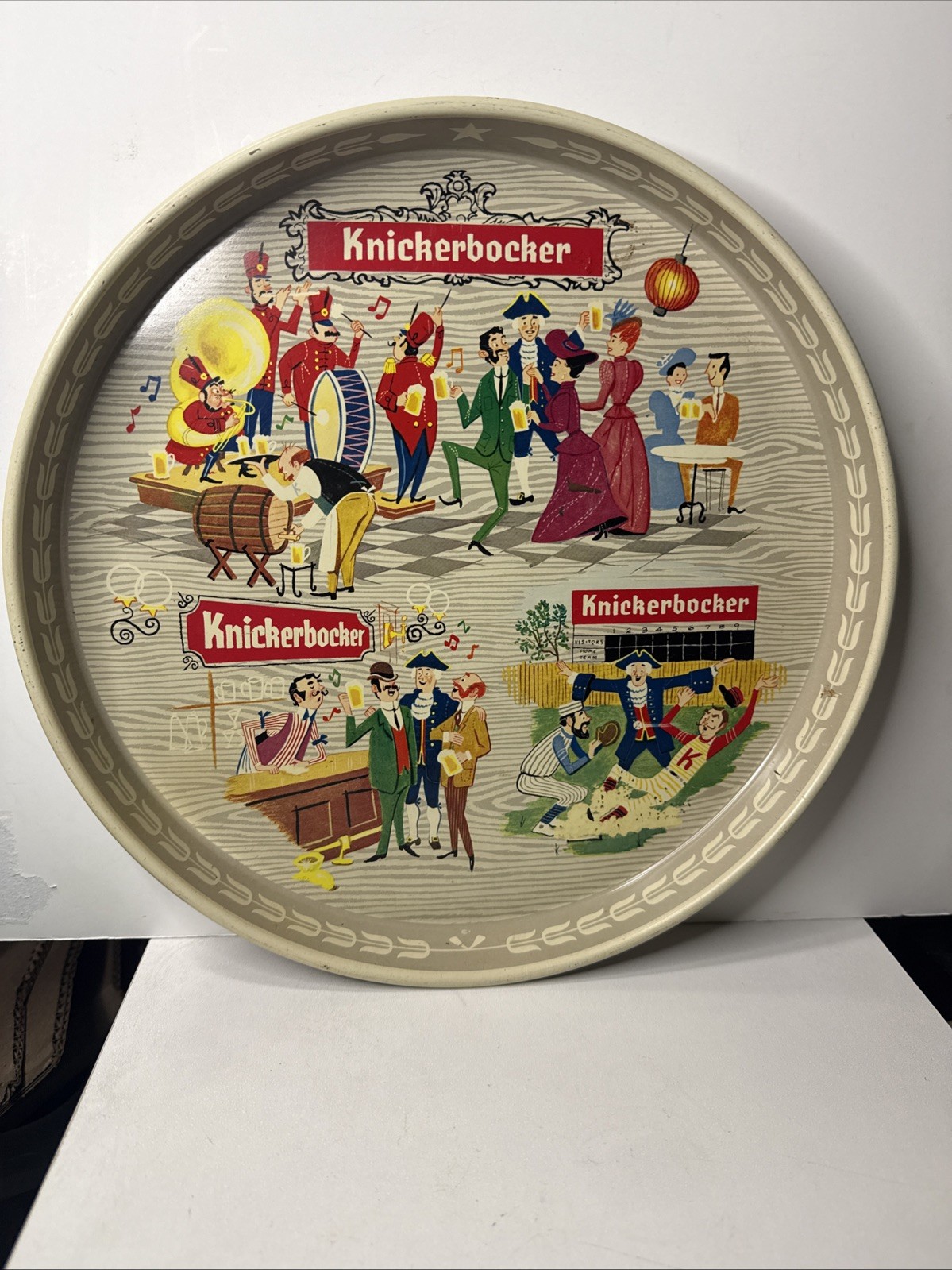 Vintage Knickerbocker Beer Metal 12” Serving Tray Advertising. “Have A Knick” Vintage Knickerbocker Beer Metal 12” Serving Tray Advertising. “Have A Knick”