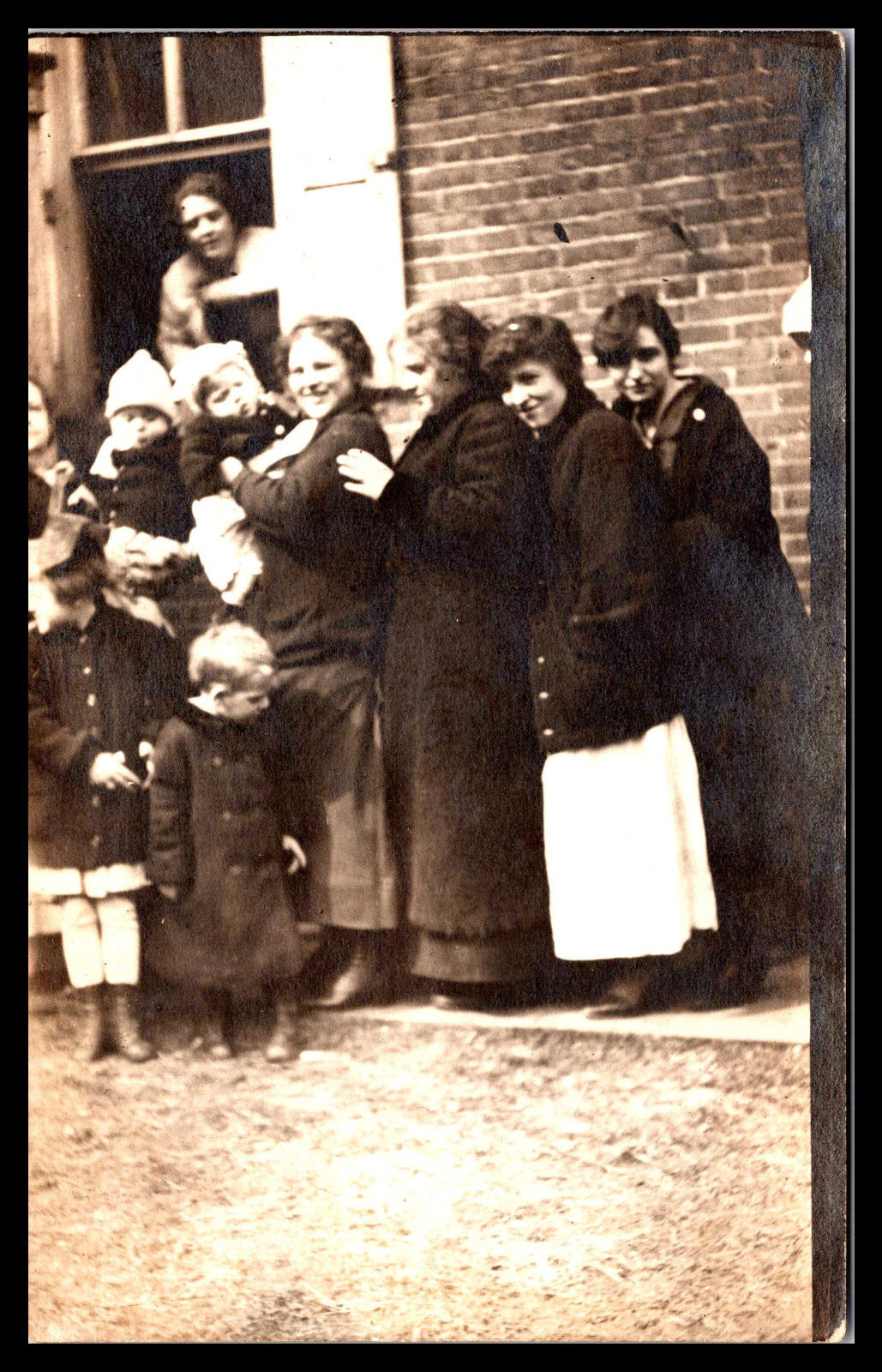 RPPC, Early 1900's, Group of Ladies & Children--Postcard G220