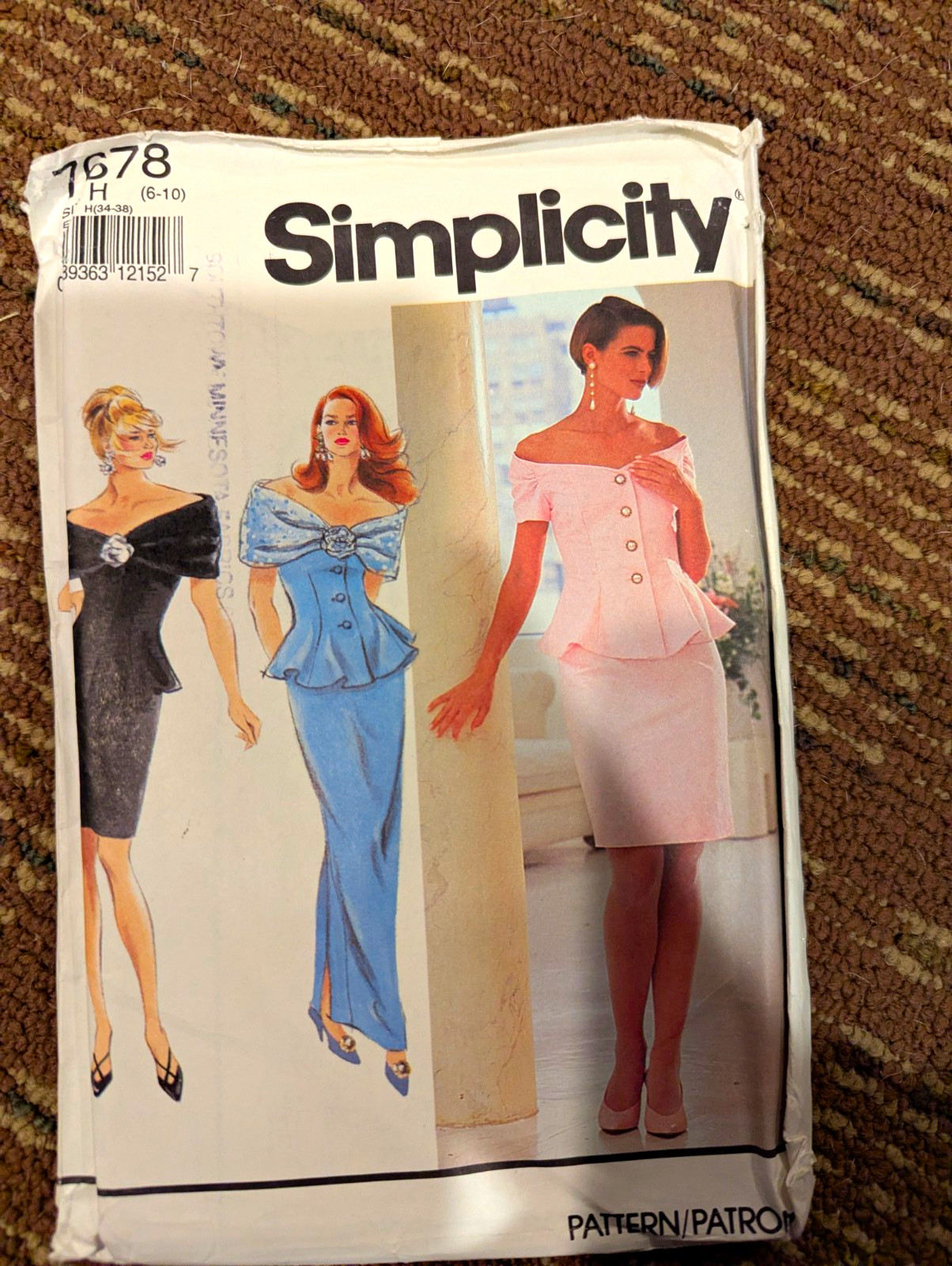 Simplicity 7678 Sewing Pattern Misses Petite Evening Dress Vintage Original 6-10 Simplicity 7678 Sewing Pattern Misses Petite Evening Dress Vintage Original 6-10