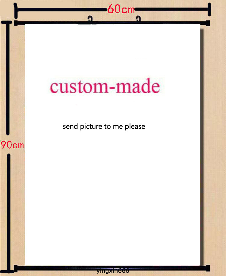 60x90CM Customized HD Wall Scroll Poster Home Decor Custom-made Anime Cartoon