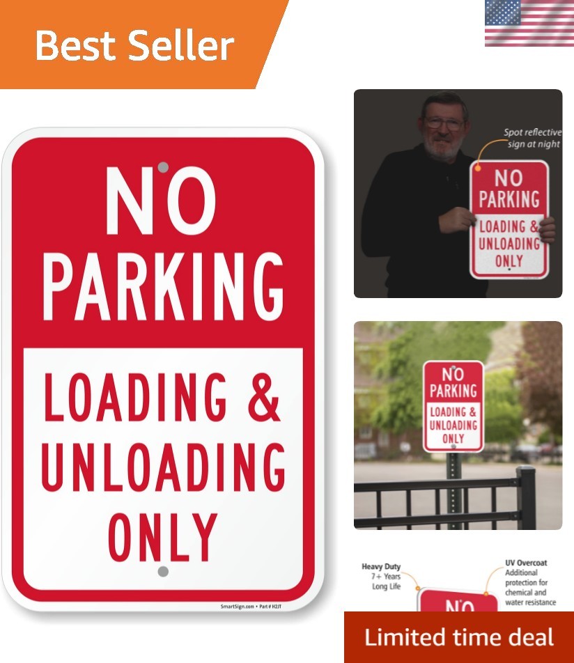 Engineered Grade Reflective No Parking Sign - 18 x 12 Inch Red and White Engineered Grade Reflective No Parking Sign - 18 x 12 Inch Red and White