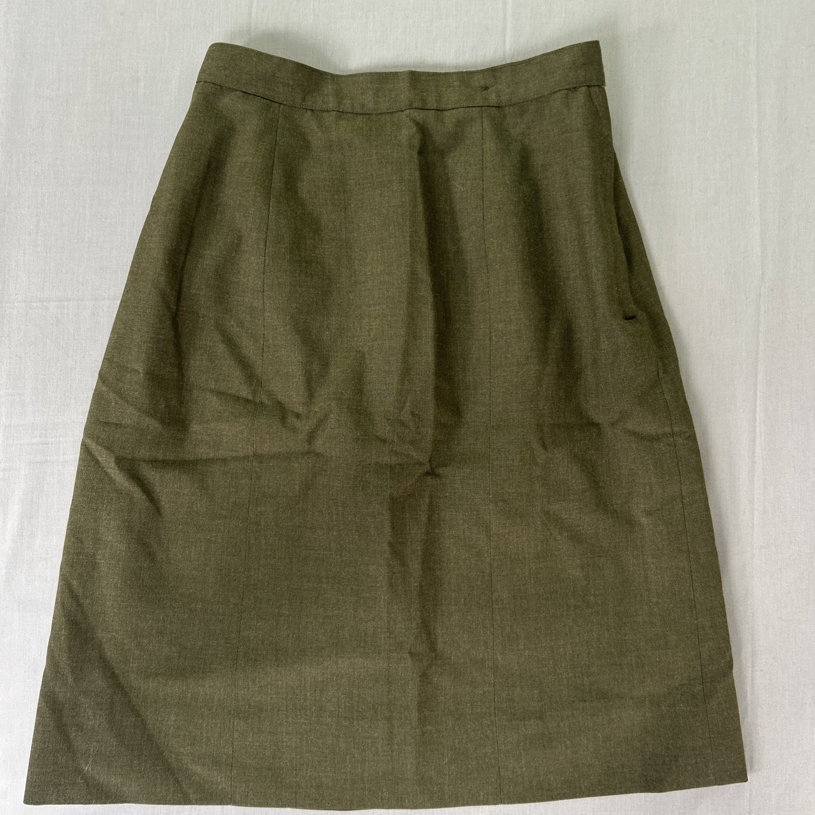 Vintage 1983 US Military Womens Skirt 14S Olive Green Wool Blend Uniform 80s Vintage 1983 US Military Womens Skirt 14S Olive Green Wool Blend Uniform 80s