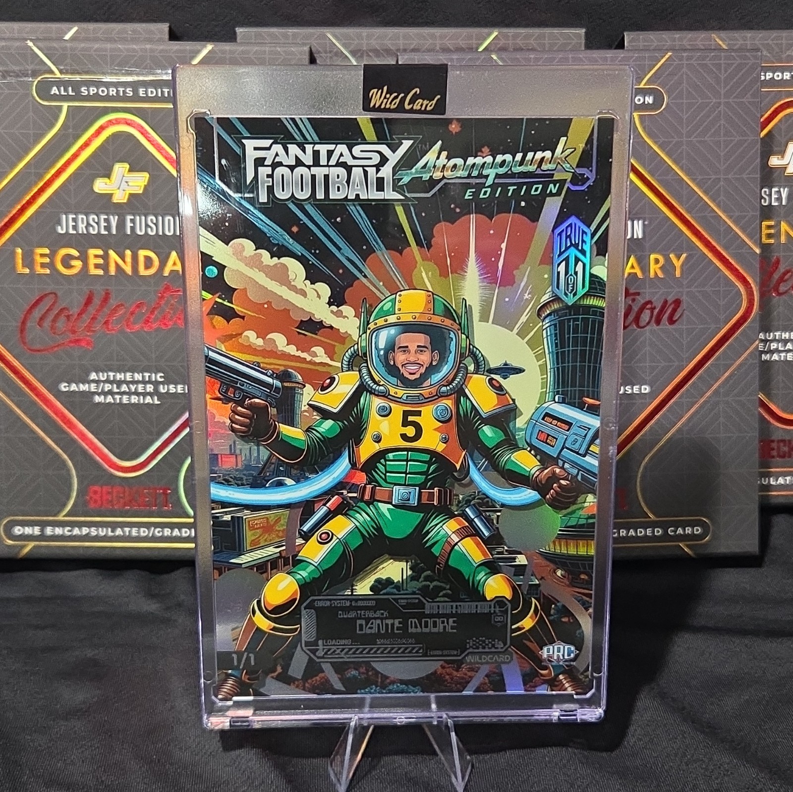 Wild Card Fantasy Football Atompunk Edition Dante Moore TRUE 1/1 Mammoth Wild Card Fantasy Football Atompunk Edition Dante Moore TRUE 1/1 Mammoth