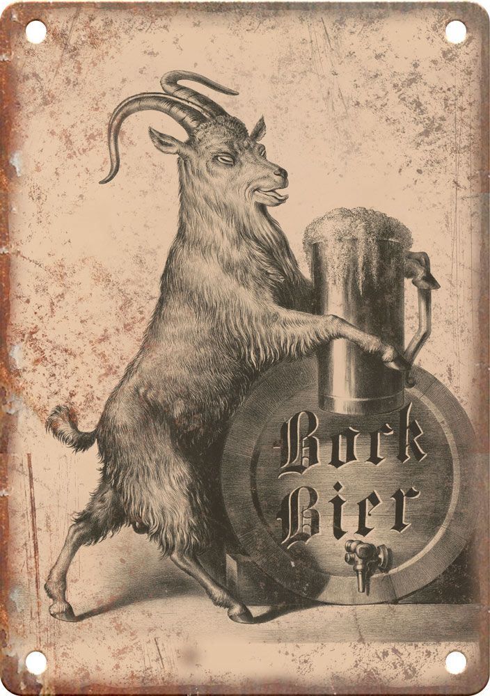 Vintage Bock Beer Vintage Ad Reproduction Metal Sign E443 Vintage Bock Beer Vintage Ad Reproduction Metal Sign E443
