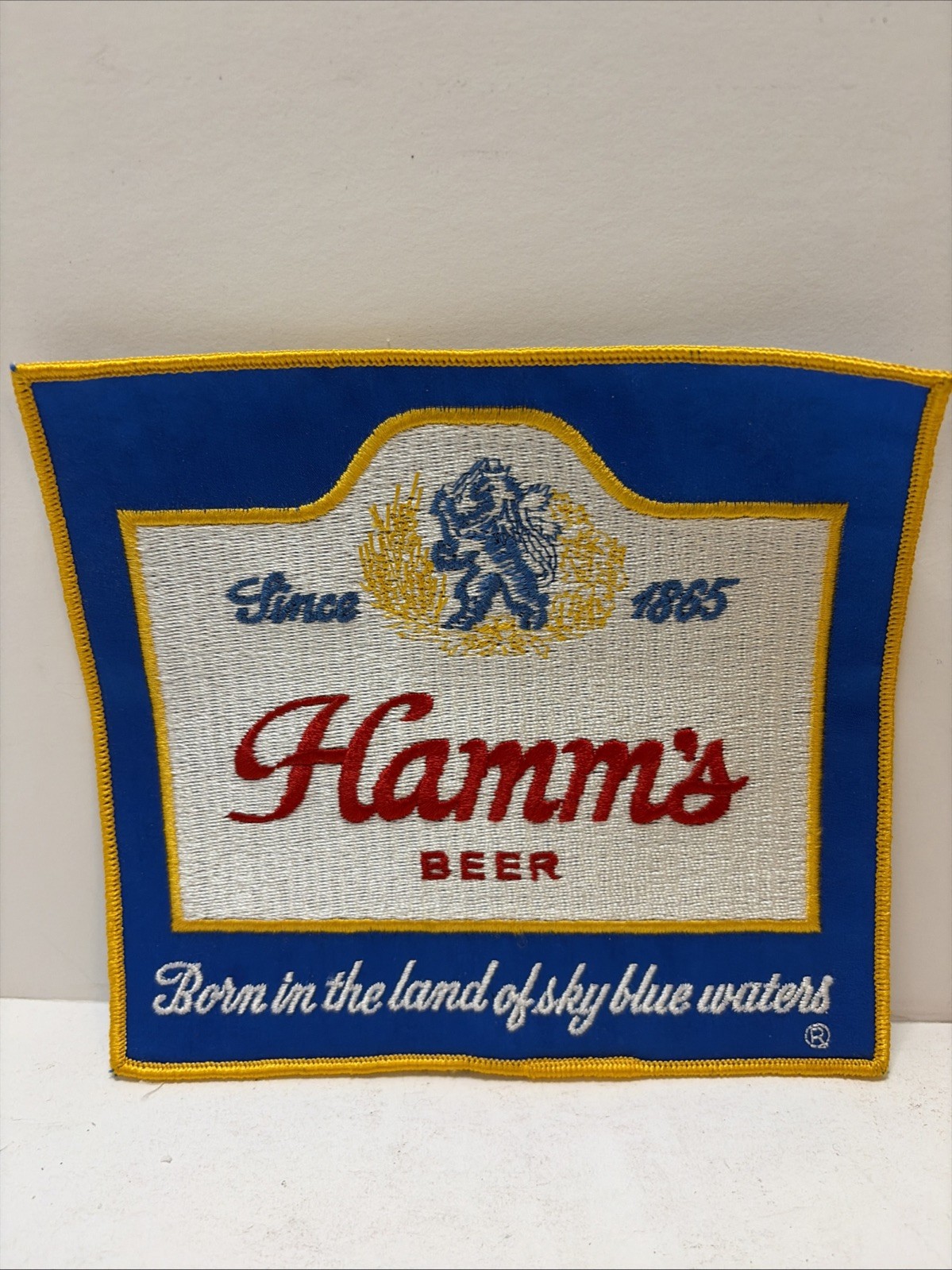 Vintage Hamm’s Beer Large Embroidered Sew-On Patch 7x6 Breweriana - New Vintage Hamm’s Beer Large Embroidered Sew-On Patch 7x6 Breweriana - New