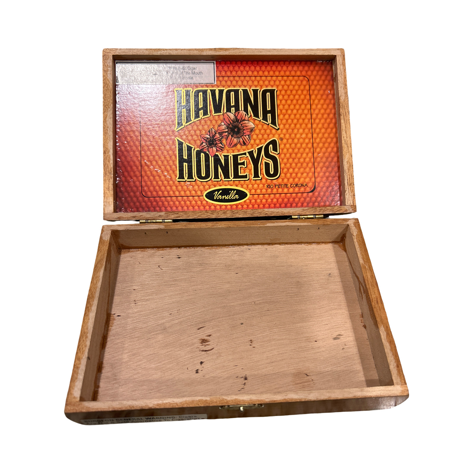 Vintage Havana Honeys Vanilla Wooden Cigar Box - Rio Petite Corona - Custom Bees