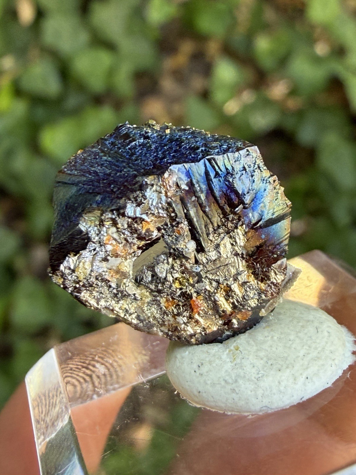 Iridescence Sphalerite with Chalcopyrite from Baxter Springs, Kansas, 3.8gm, 1.8 Iridescence Sphalerite with Chalcopyrite from Baxter Springs, Kansas, 3.8gm, 1.8