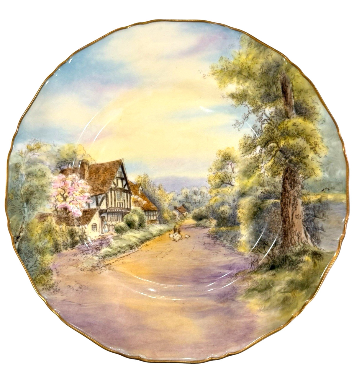Mint Royal Worcester 1940 Cropthorne Cottage 10 1/2