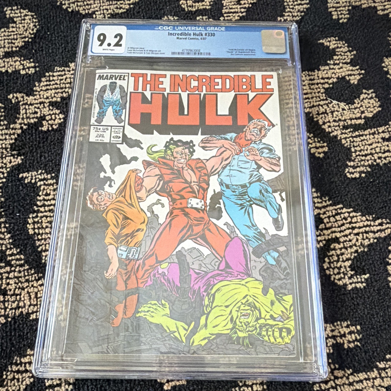Marvel Incredible Hulk #330 CGC 9.2 (1987) Peter David Todd McFarlane