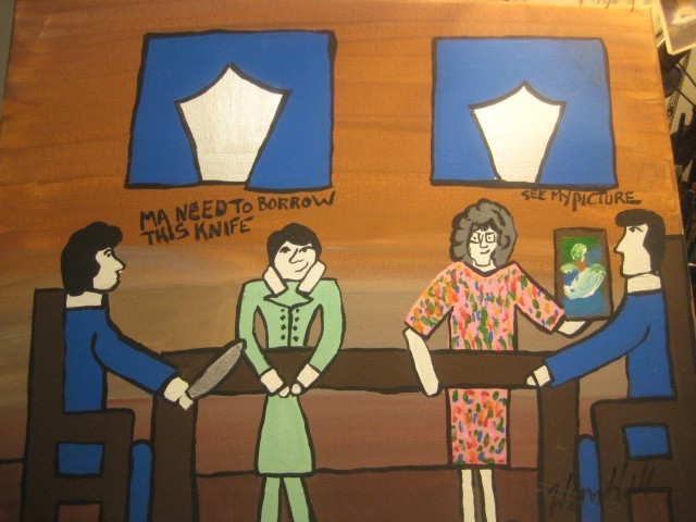 HENRY HILL  GOODFELLA MOB ART IN MOMS KITCHEN ON CANVAS 18 X 22 VERY NICE