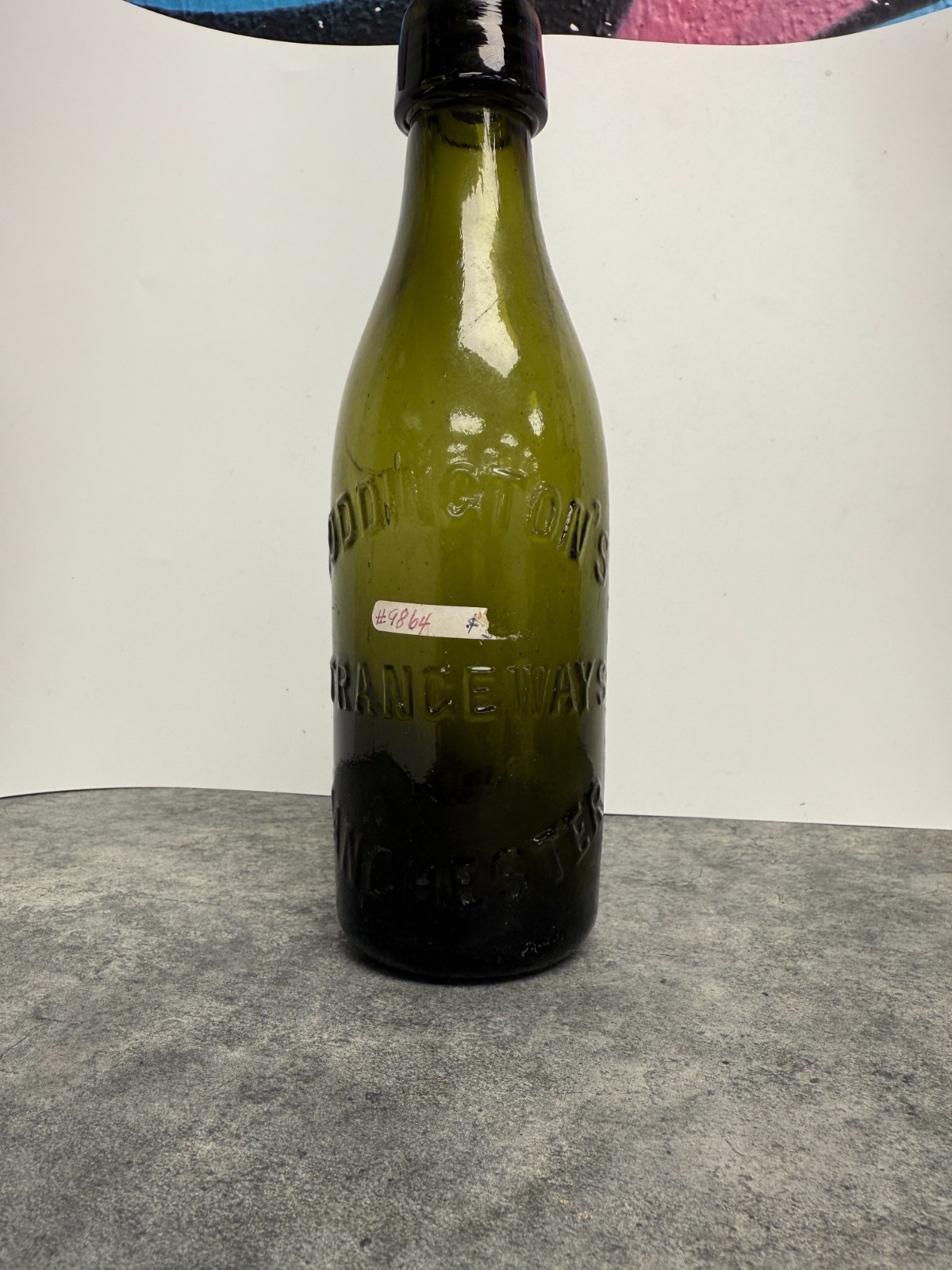Antique Boddington’s Worcester Codd Marble Soda Bottle – Embossed Stopper