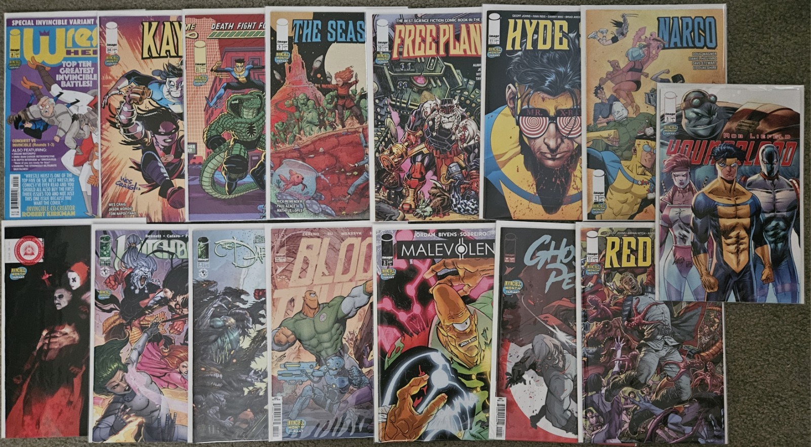 Invincible Month Covers Lot 15 covers Image comics. Hyde St. Narco Redcoat Etc.