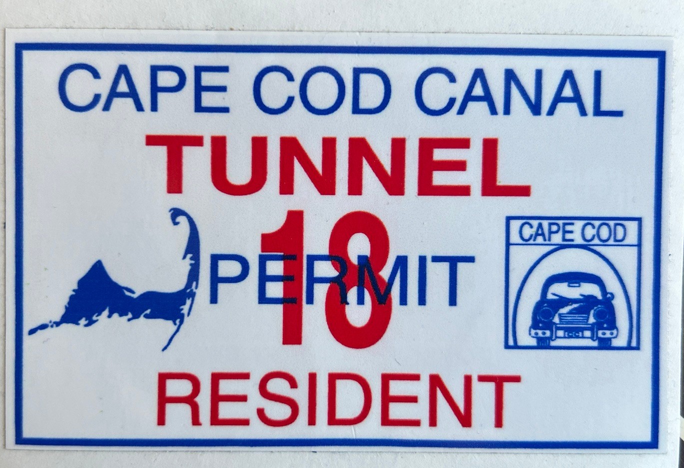 Cape Cod Canal Tunnel Resident Permit Vehicle Sticker Decal SATIRE FUNNY JOKE Cape Cod Canal Tunnel Resident Permit Vehicle Sticker Decal SATIRE FUNNY JOKE