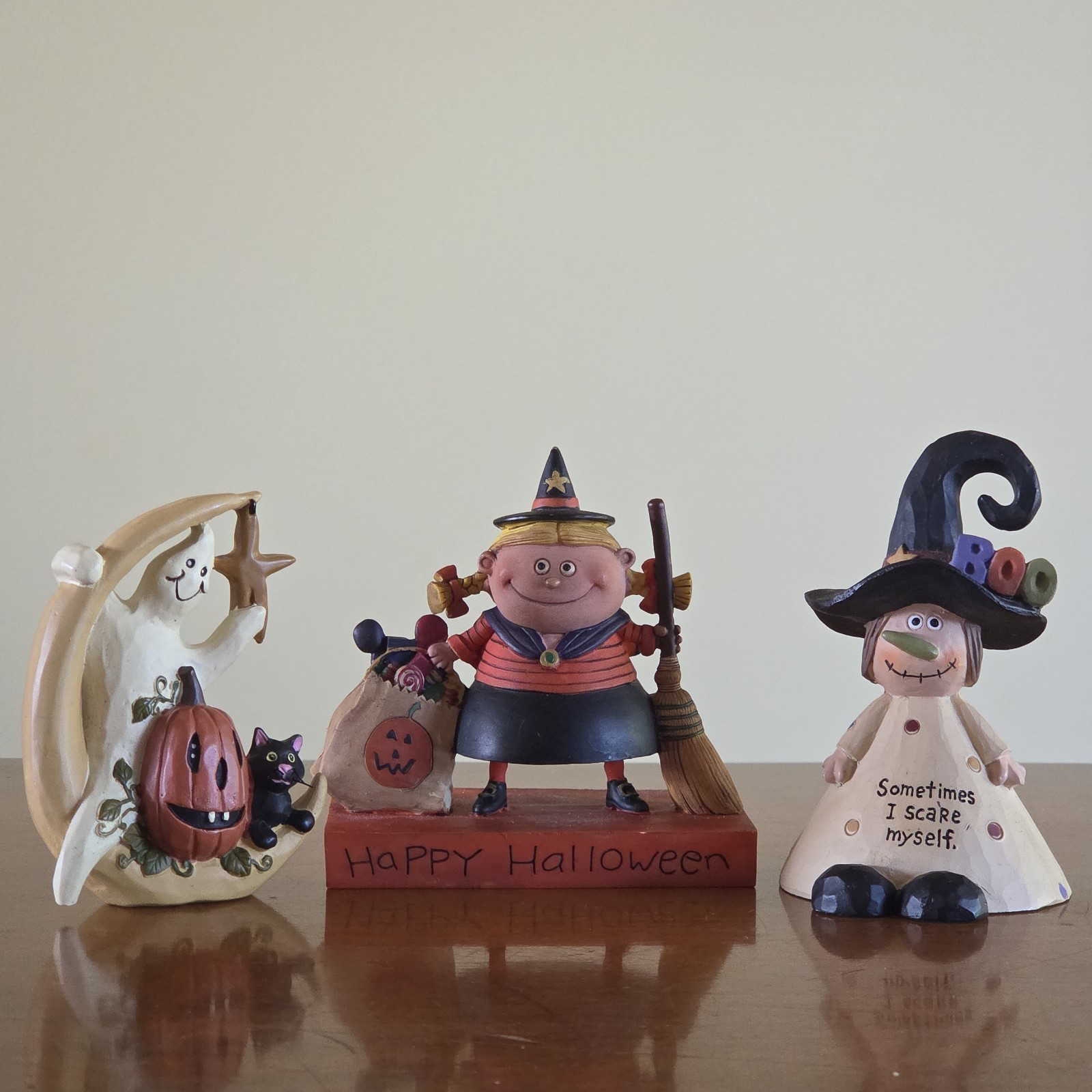 3 Blossom Bucket Halloween Figurines Witch Girl, Moon, Ghost, Cat - Knott, Lloyd 3 Blossom Bucket Halloween Figurines Witch Girl, Moon, Ghost, Cat - Knott, Lloyd