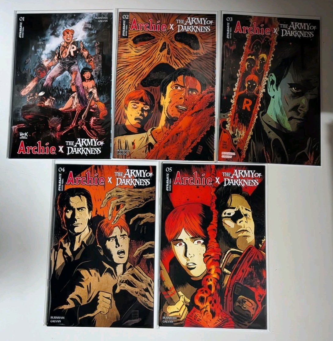 ARCHIE X ARMY OF DARKNESS (2026) #1-5 NM-/VF+ COMPLETE SERIES SET DYNAMITE ENT ARCHIE X ARMY OF DARKNESS (2026) #1-5 NM-/VF+ COMPLETE SERIES SET DYNAMITE ENT