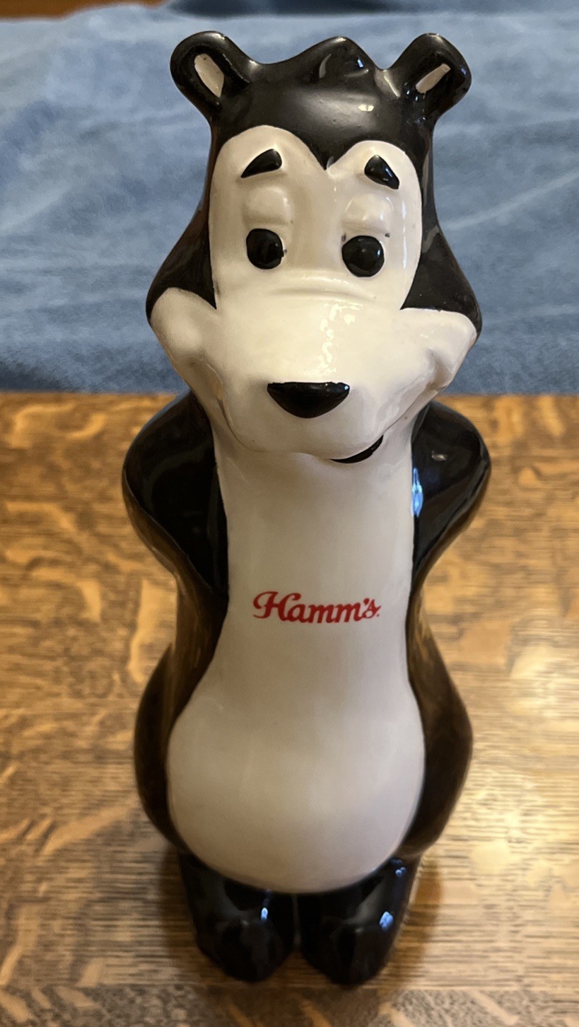 Vintage Rare 1970s Hamm\'s Beer Ceramic Bear Bank | 70s Hamm\'s Beer Advertisement