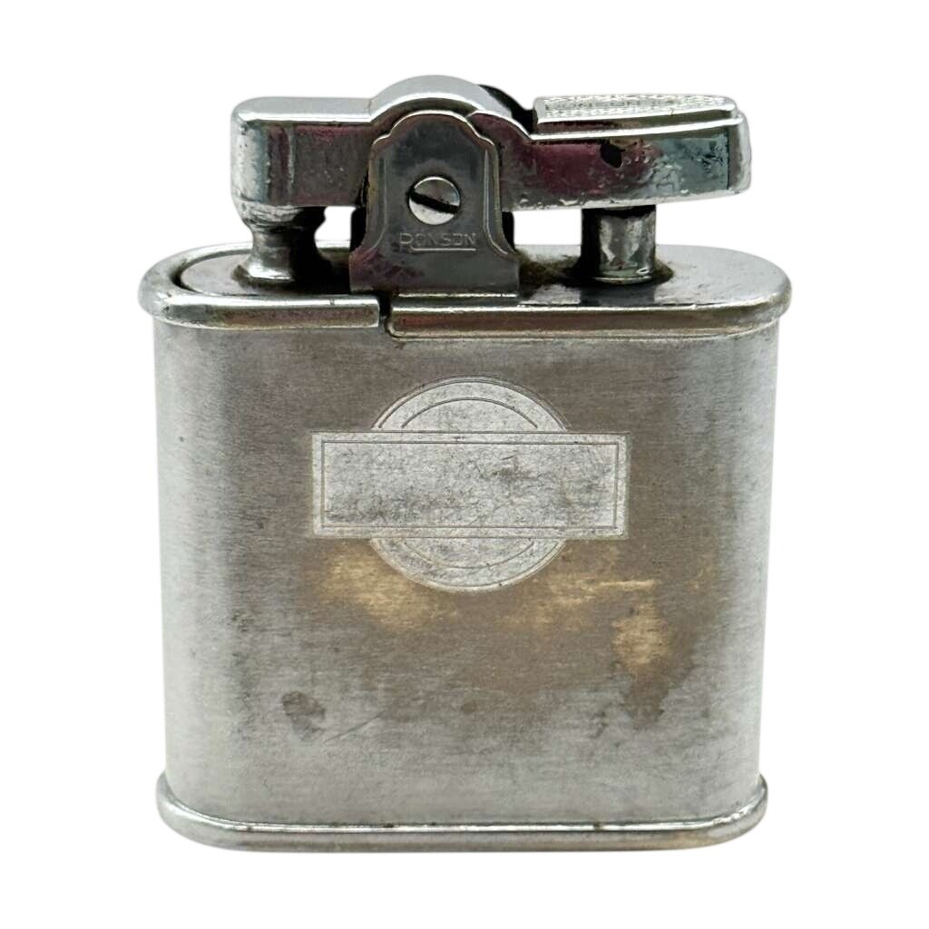 Vintage Ronson Whirlwind Pocket Lighter Silver Tone Worn Medallion Newark USA Vintage Ronson Whirlwind Pocket Lighter Silver Tone Worn Medallion Newark USA