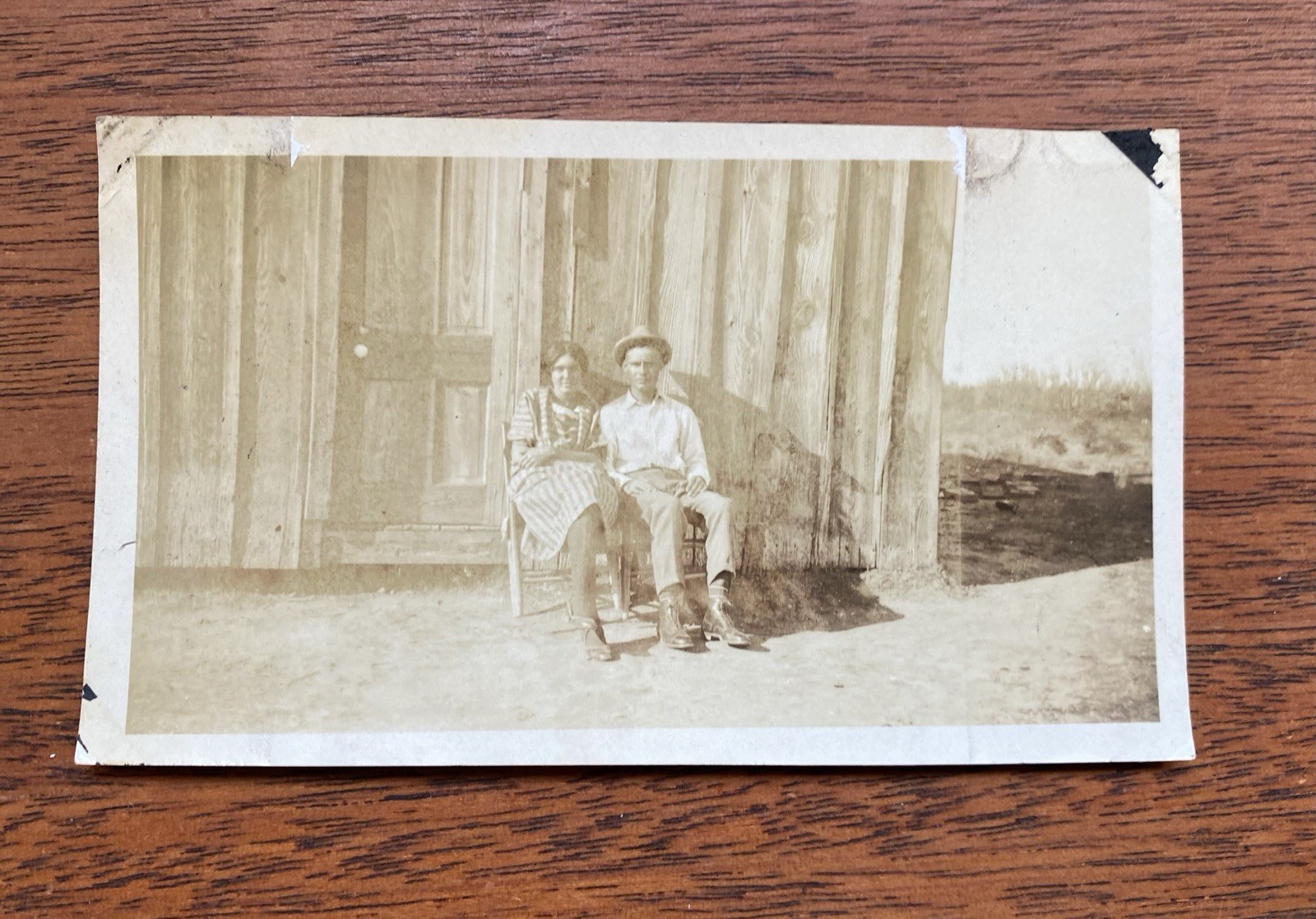 Crowell Texas Young Married Couple Original Vintage Photo