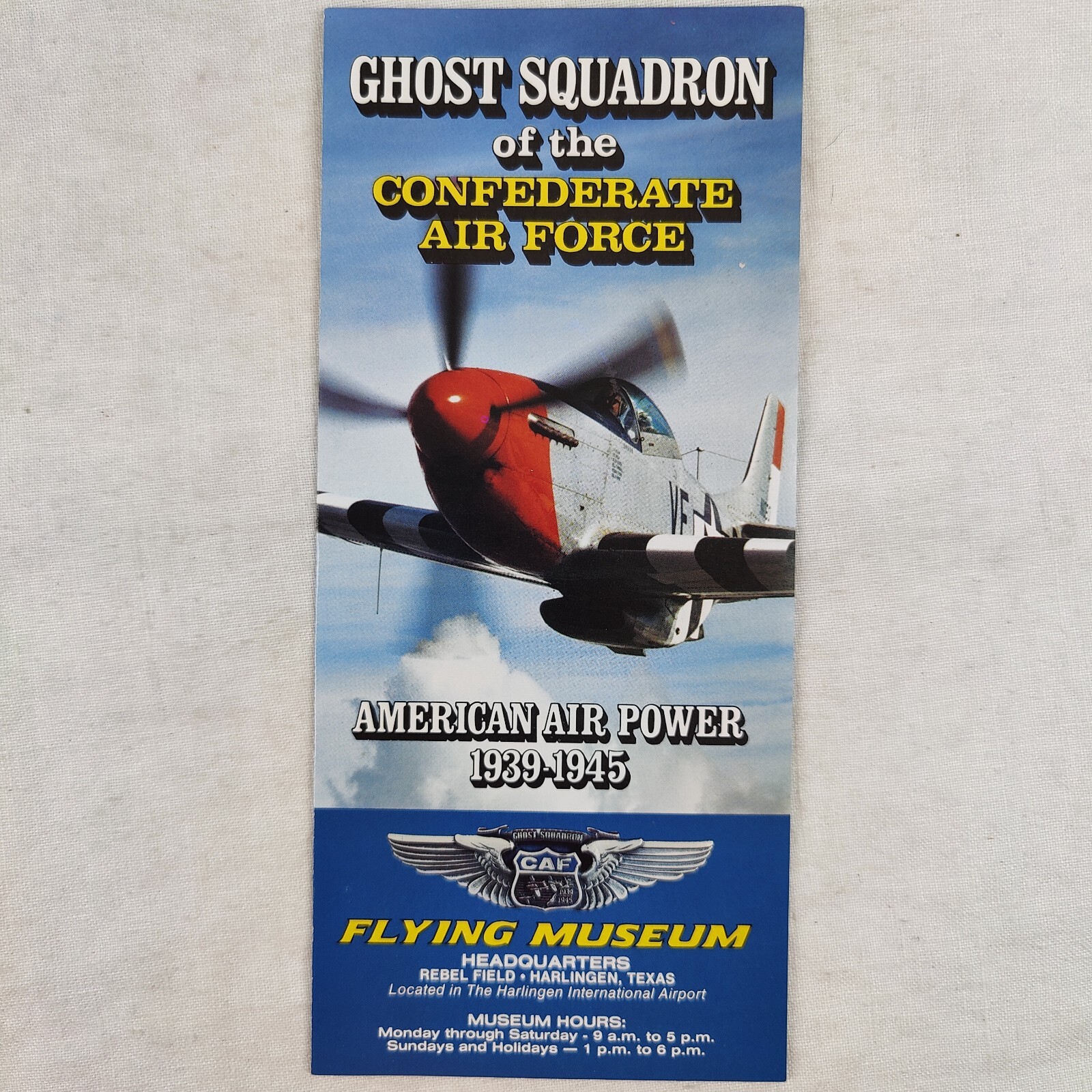 1980 Vtg Harlingen Texas Rebel Field Flying Museum Collectable Brochure Pamphlet 1980 Vtg Harlingen Texas Rebel Field Flying Museum Collectable Brochure Pamphlet