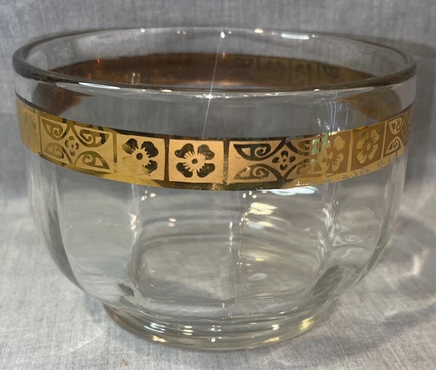 VTG Mid Century Libby bowl duncan & miller tiffin gold band VTG Mid Century Libby bowl duncan & miller tiffin gold band