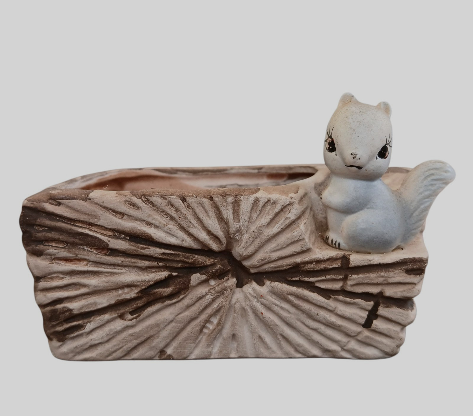 VTG Anthropomorphic Enesco Cute Squirrel Planter Small Animal Cute Decor