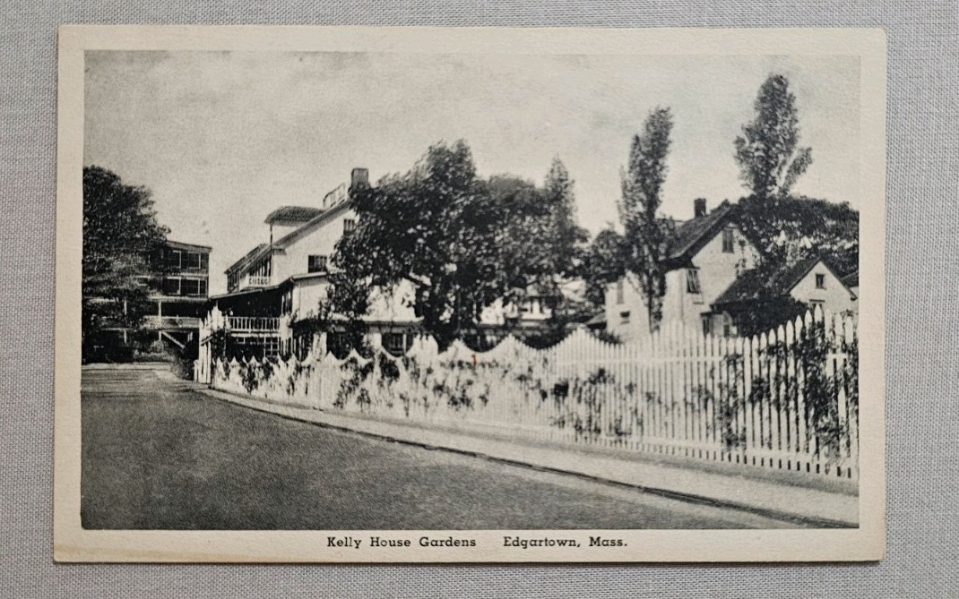 Postcard Kelley House Gardens Edgartown Massachusetts