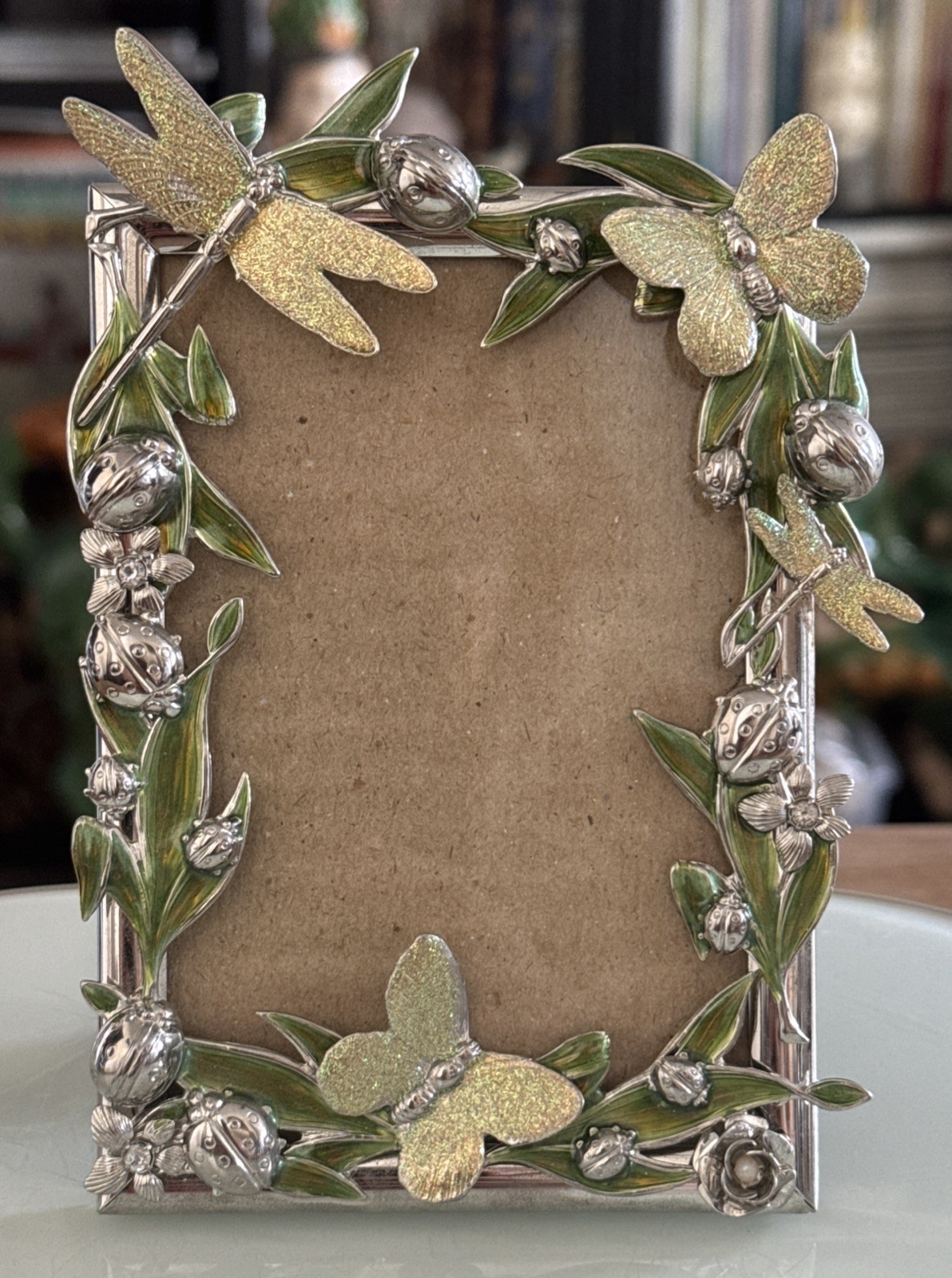 Vintage Kirks Folly Picture frame Butterfly Dragonfly Ladybug Design 