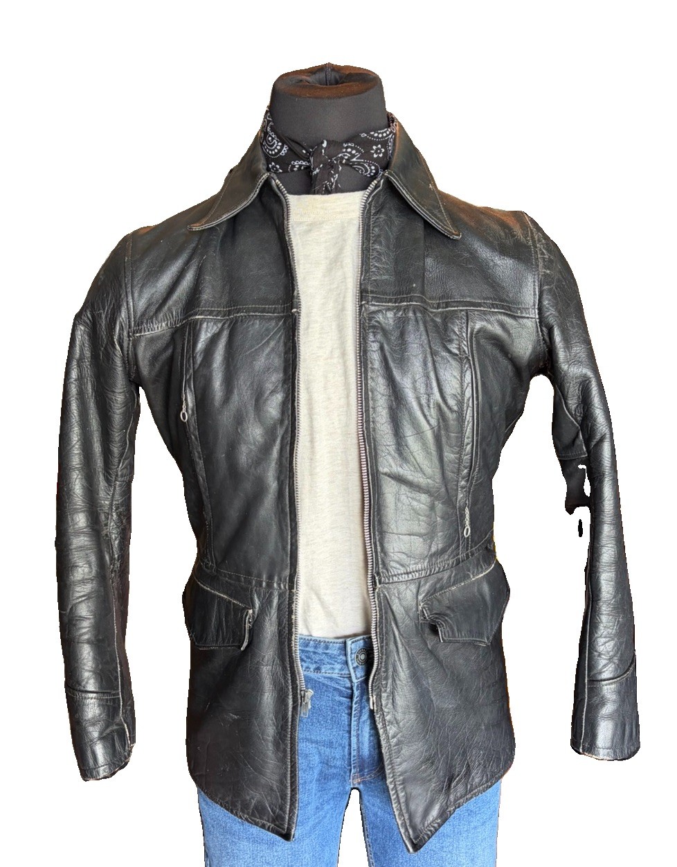 Rare Vintage 60s Harley-Davidson Townsman Horsehide Leather Jacket Talon Serval Rare Vintage 60s Harley-Davidson Townsman Horsehide Leather Jacket Talon Serval
