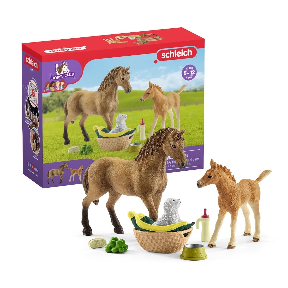 Schleich Horse Club - Caring For Baby Animals Playset - Kids 5+ 42432 Schleich Horse Club - Caring For Baby Animals Playset - Kids 5+ 42432