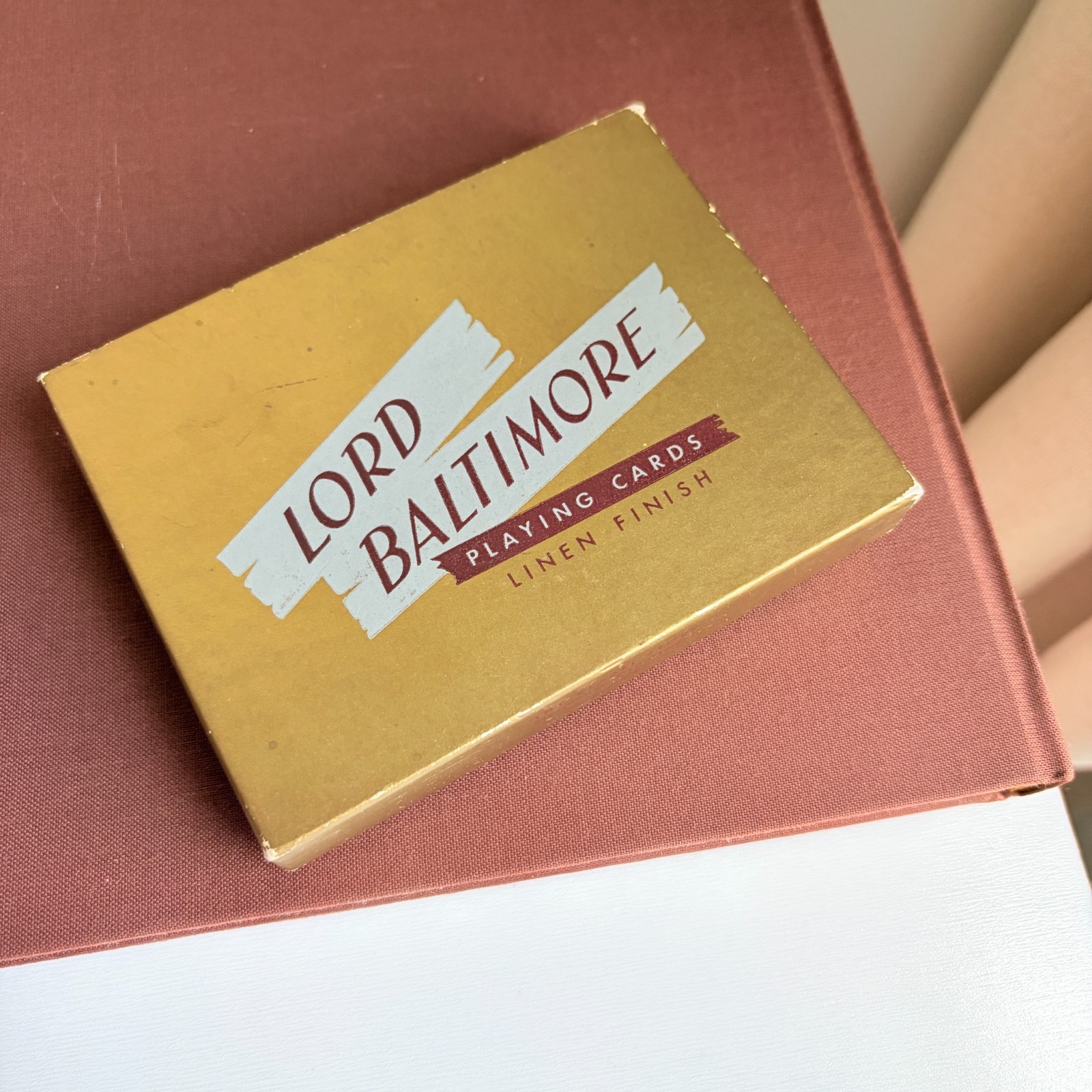 Lord Baltimore Double Deck Linen Finish Playing Cards Rexall Store Vintage