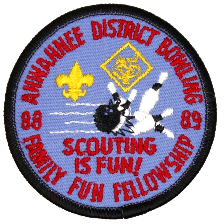 Vintage 1988-89 Bowling Ahwahnee District Orange County Council Patch CA Sports
