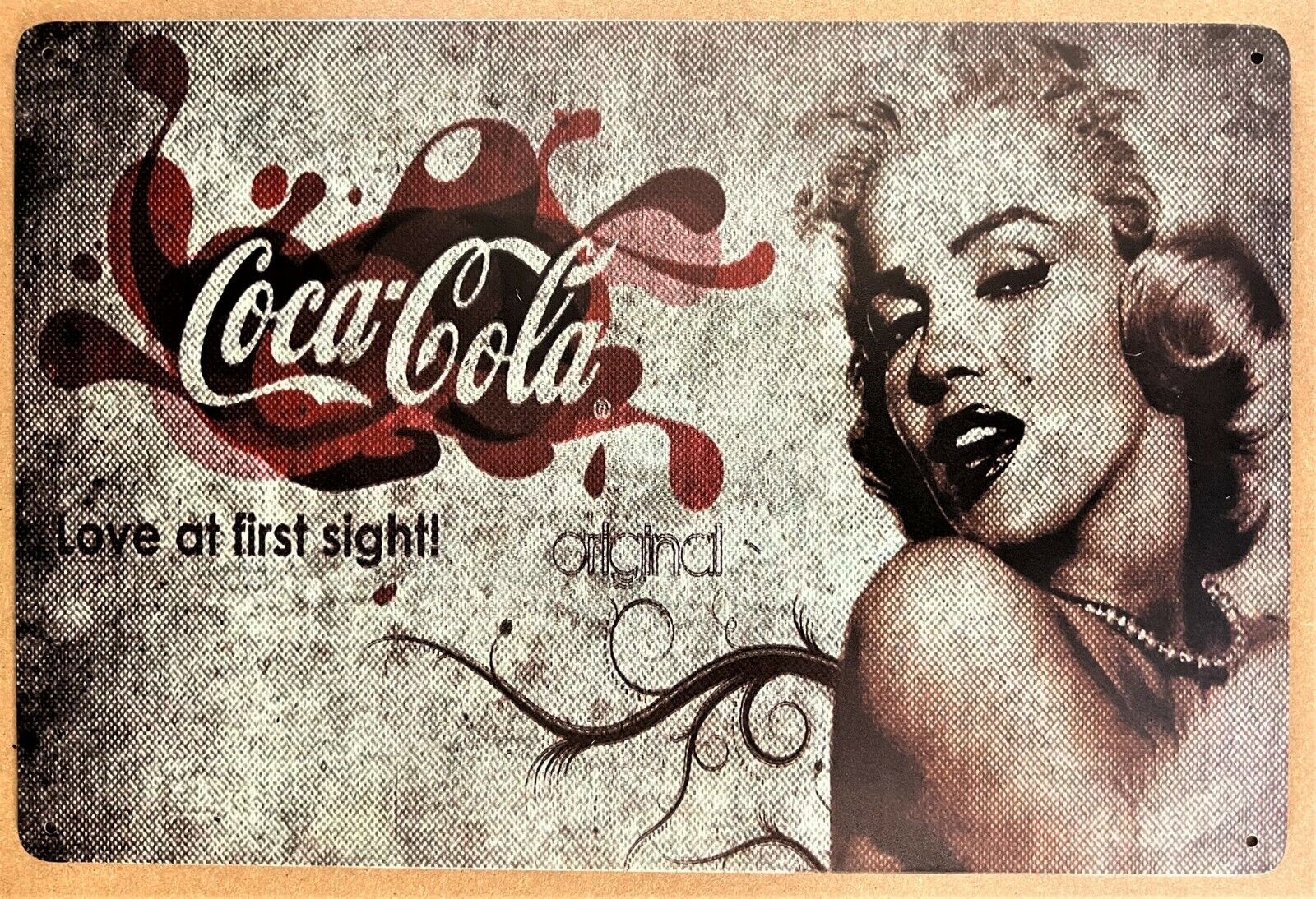 Marilyn Monroe & Coca Cola Tin Sign (Coke Pepsi Rock 7 Up Seven Year Itch) W1454
