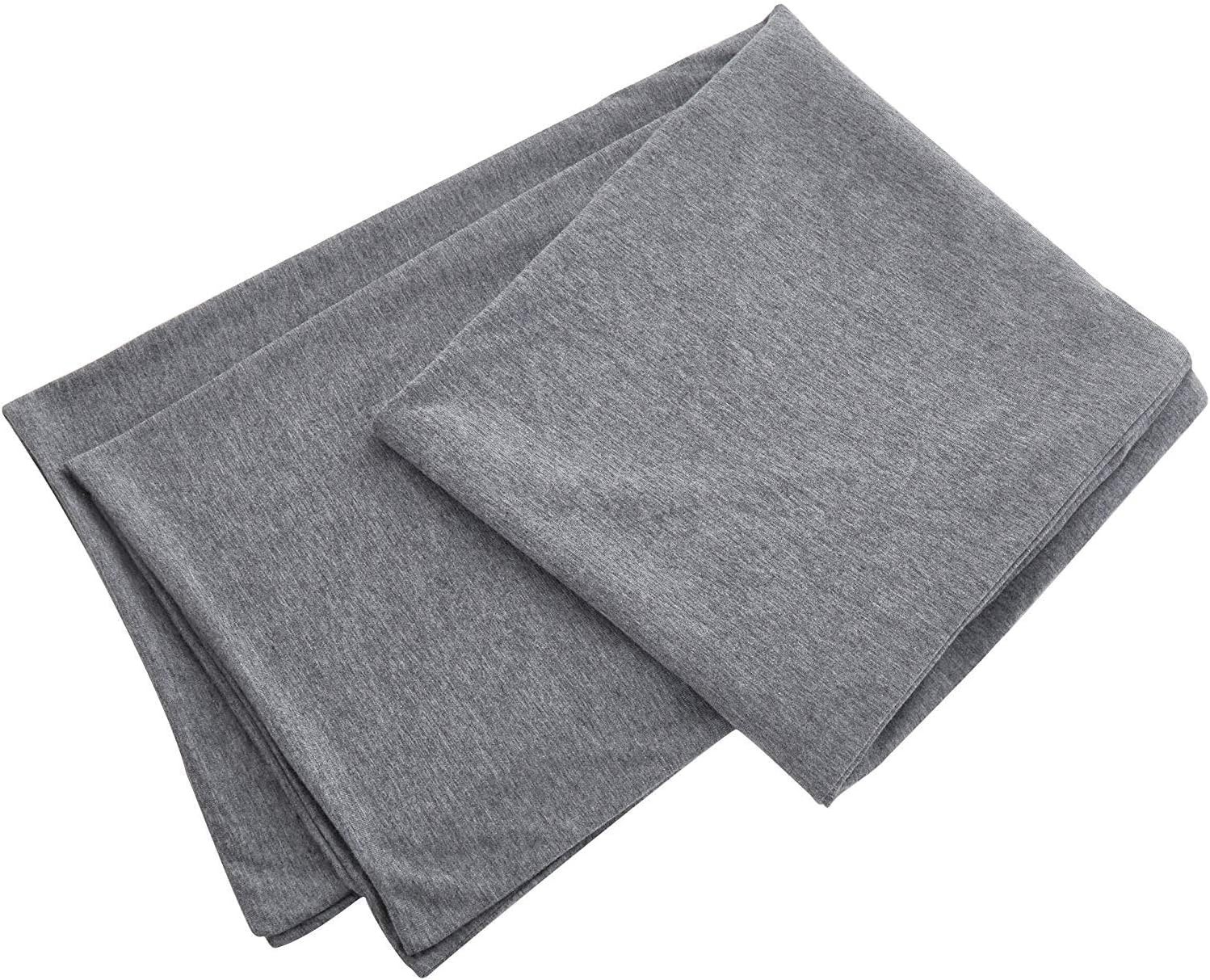 Oubonun 100% Jersey Cotton Body Pillow Cover with Zipper - Luxury 21X54, Grey Oubonun 100% Jersey Cotton Body Pillow Cover with Zipper - Luxury 21X54, Grey