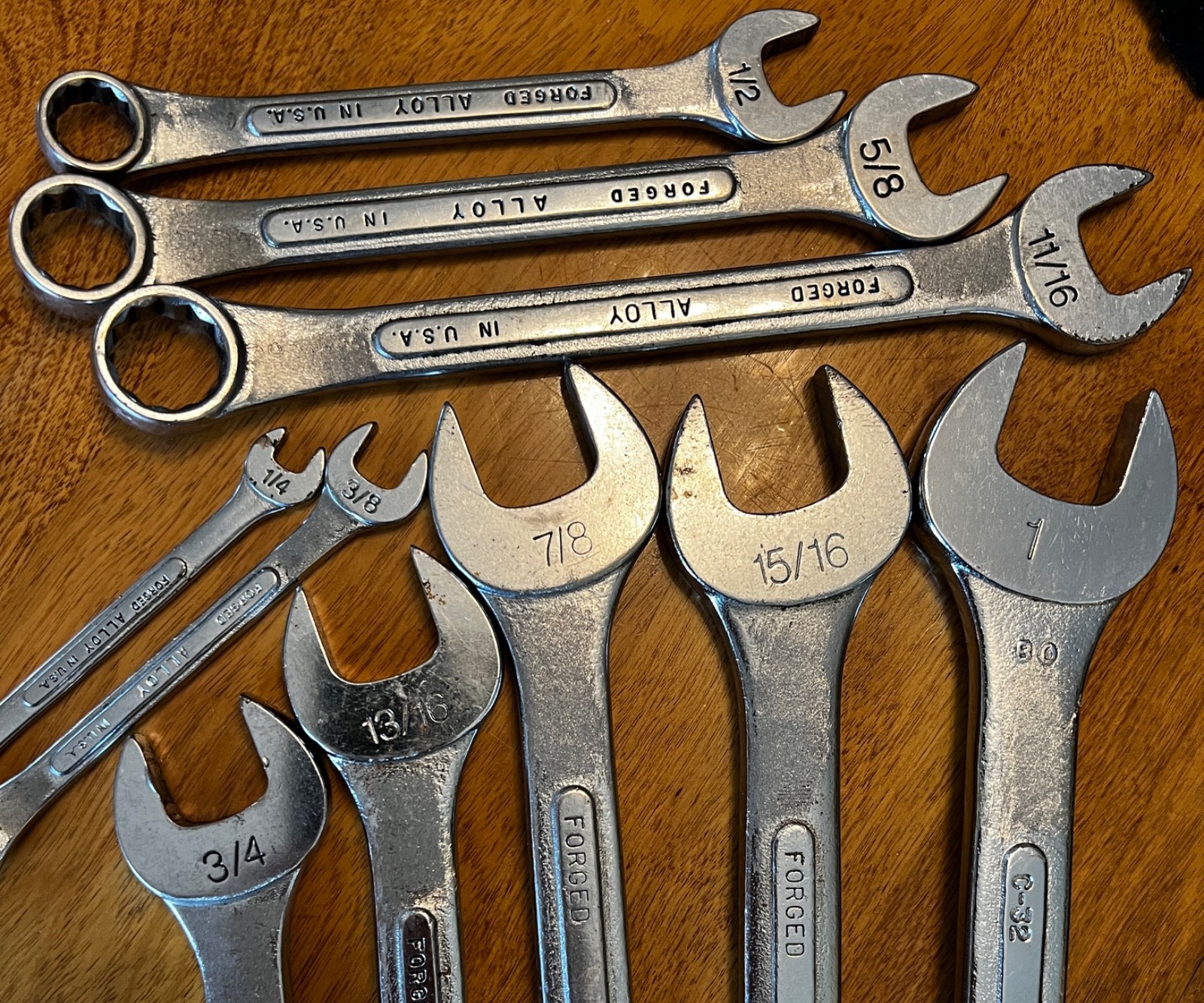 VINTAGE S-K 10 PIECE WRENCH SET USA 1978