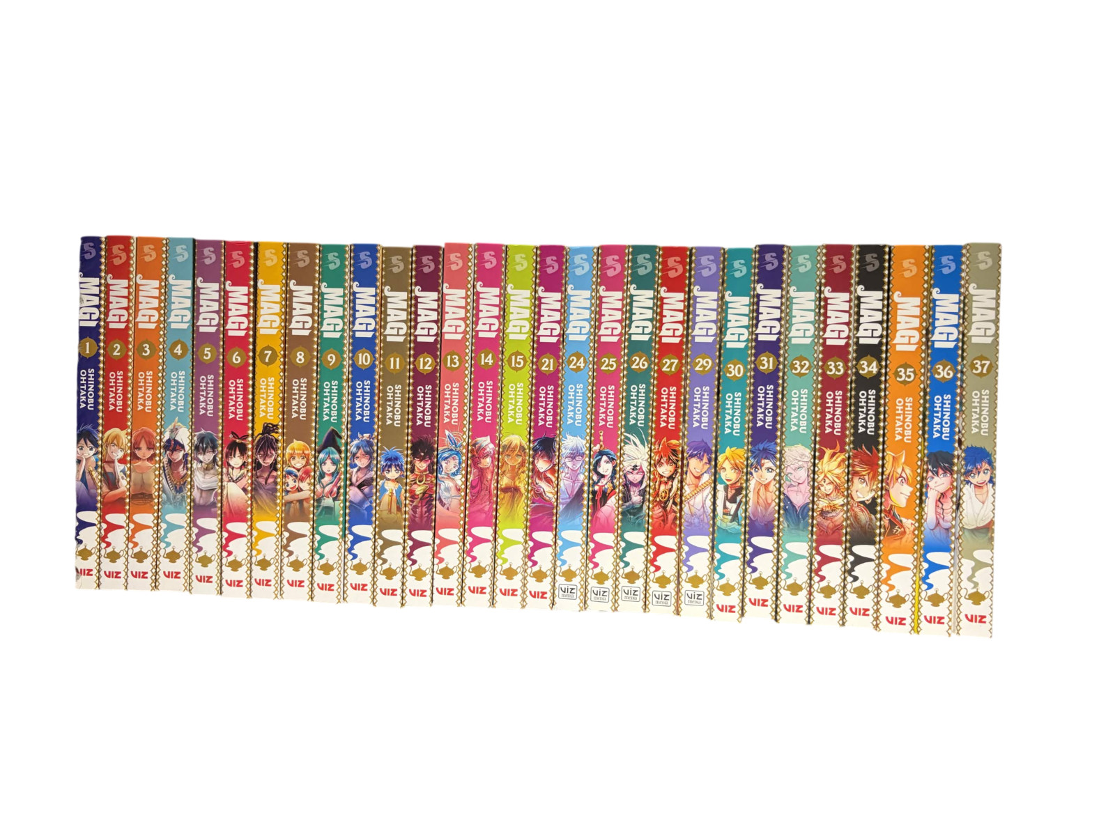 Magi The Labyrinth of Magic English Manga Volumes 1-15, 21, 24-27, 29-37 Magi The Labyrinth of Magic English Manga Volumes 1-15, 21, 24-27, 29-37