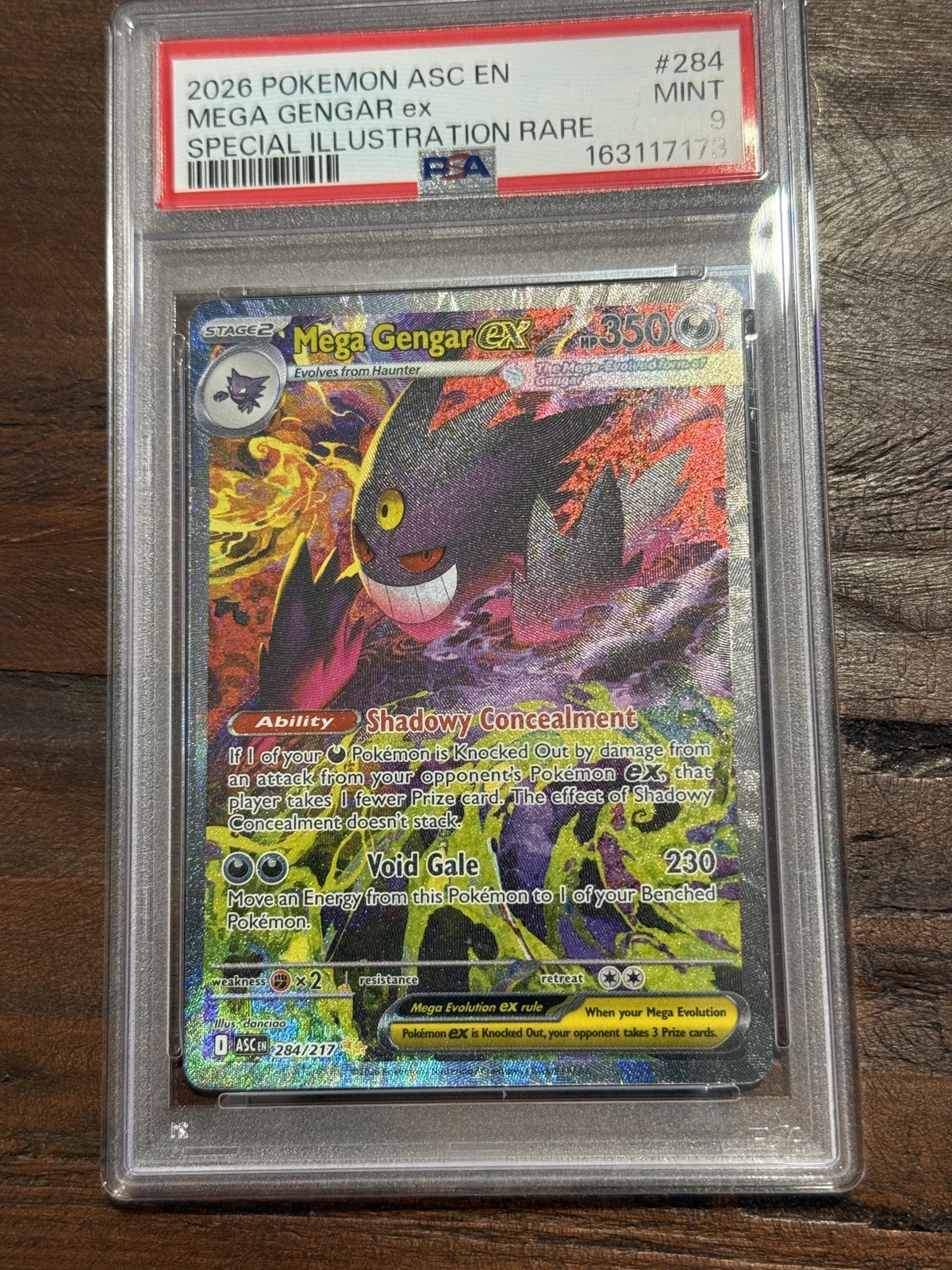 Pokémon Mega Gengar ex ASC Special Illustration Rare Card #284 PSA 9 2026 Pokémon Mega Gengar ex ASC Special Illustration Rare Card #284 PSA 9 2026