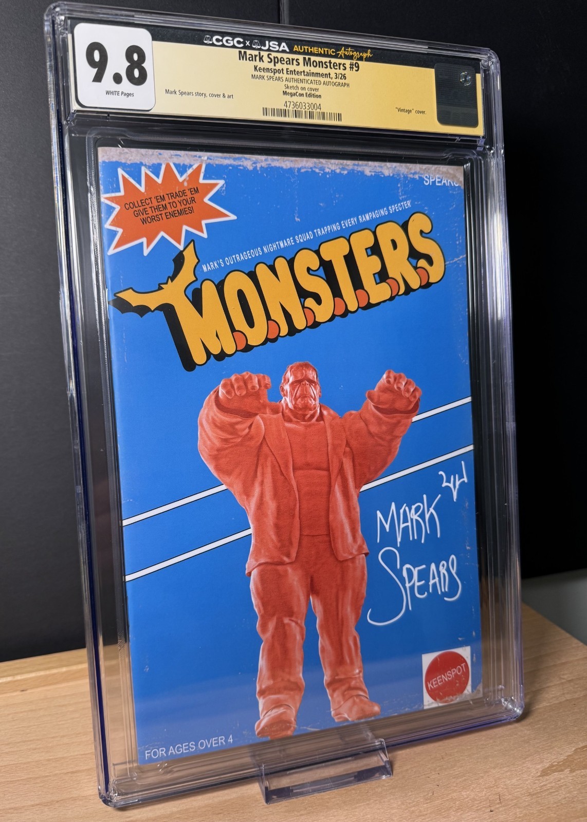 Mark Spears Monsters #9 MegaCon Muscles Homage CGC 9.8 Signed Only 40 Copies