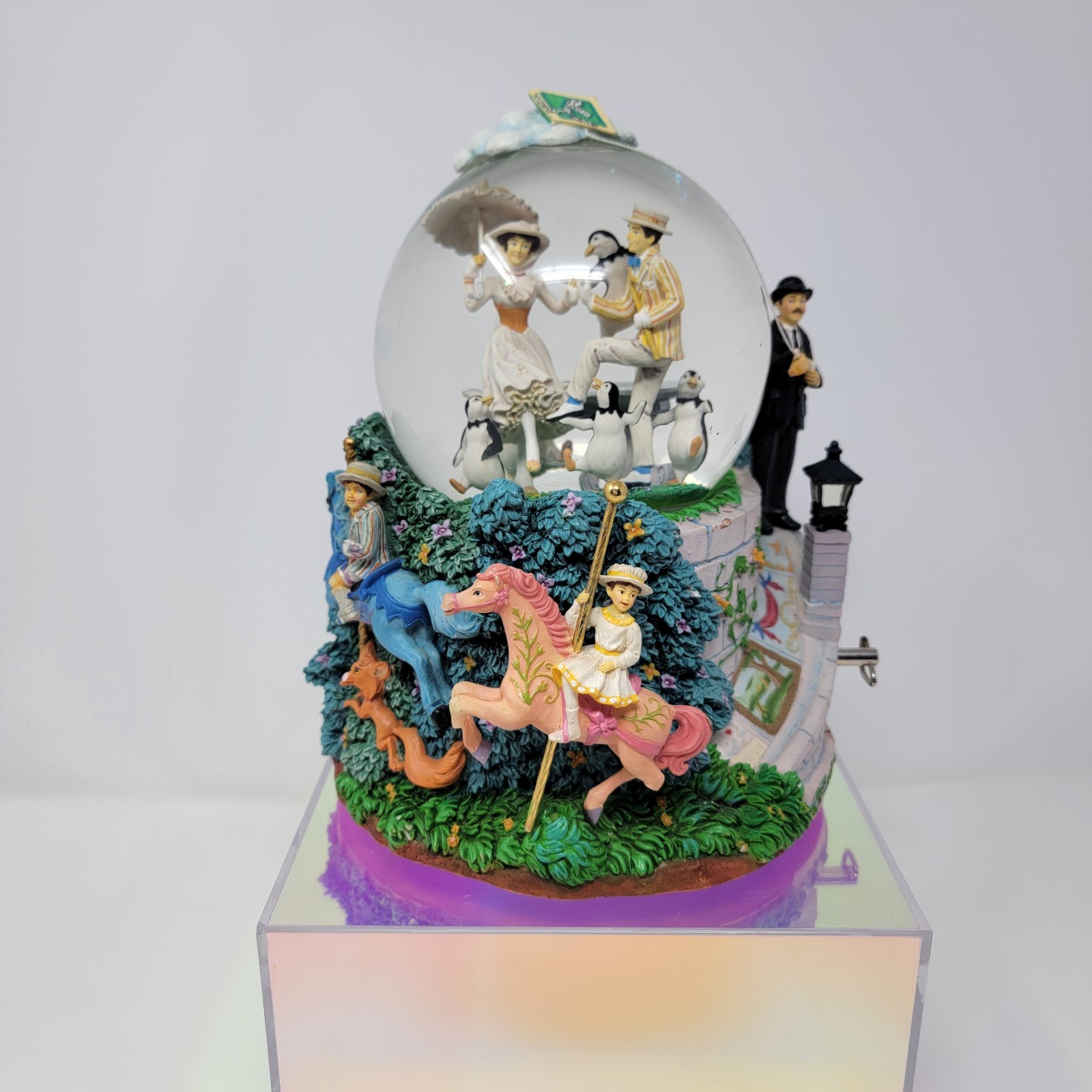 *RARE* 2001 Disney Store MARRY POPPINS Musical Animated Snow Globe (READ)