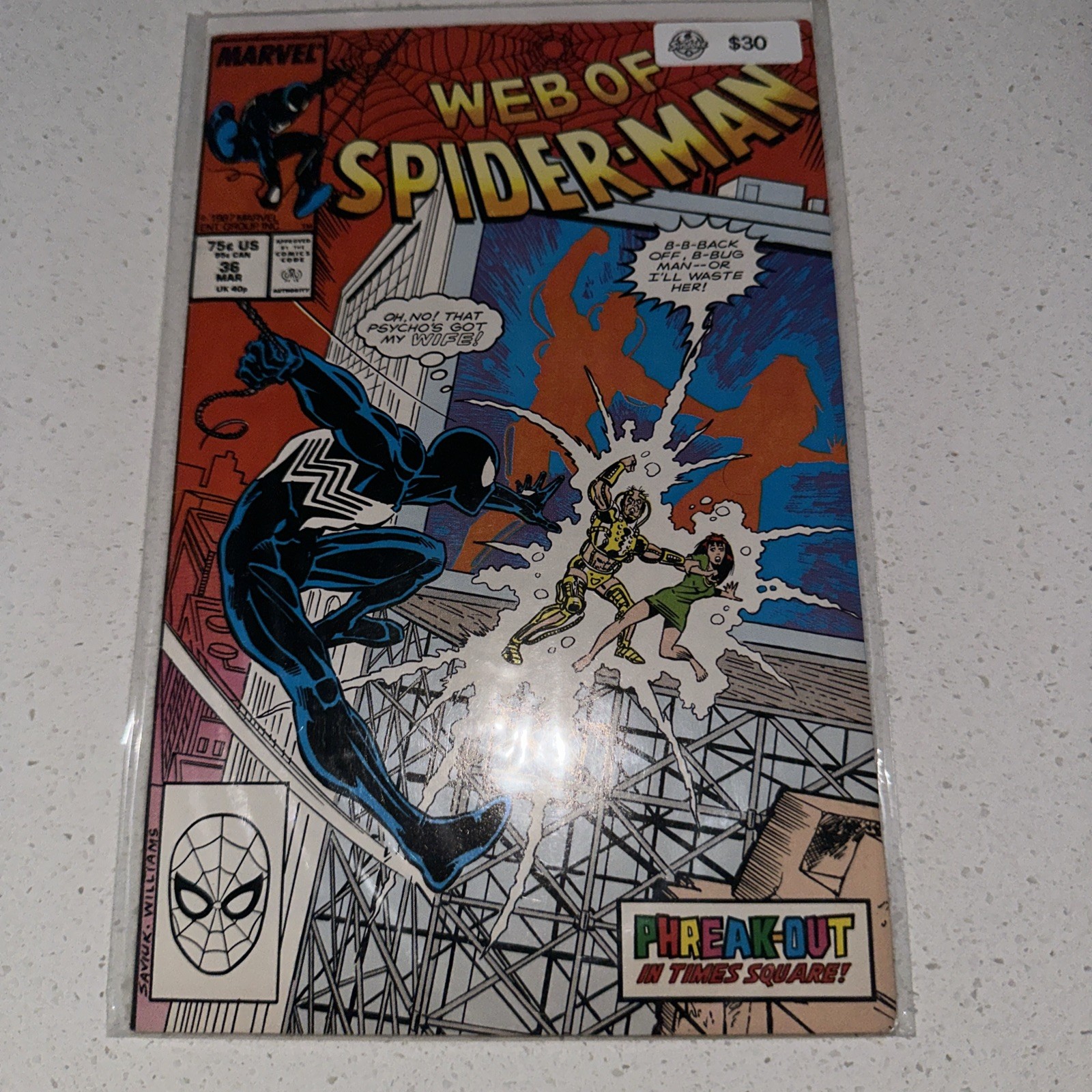 WEB OF SPIDER-MAN #36 (1987) 1st App Tombstone Marvel Comics WEB OF SPIDER-MAN #36 (1987) 1st App Tombstone Marvel Comics