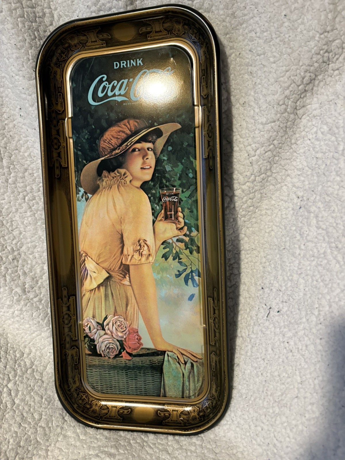 Vintage 1972 Coca Cola Reproduction Tray From 1916 Advertisement 19” Vintage 1972 Coca Cola Reproduction Tray From 1916 Advertisement 19”